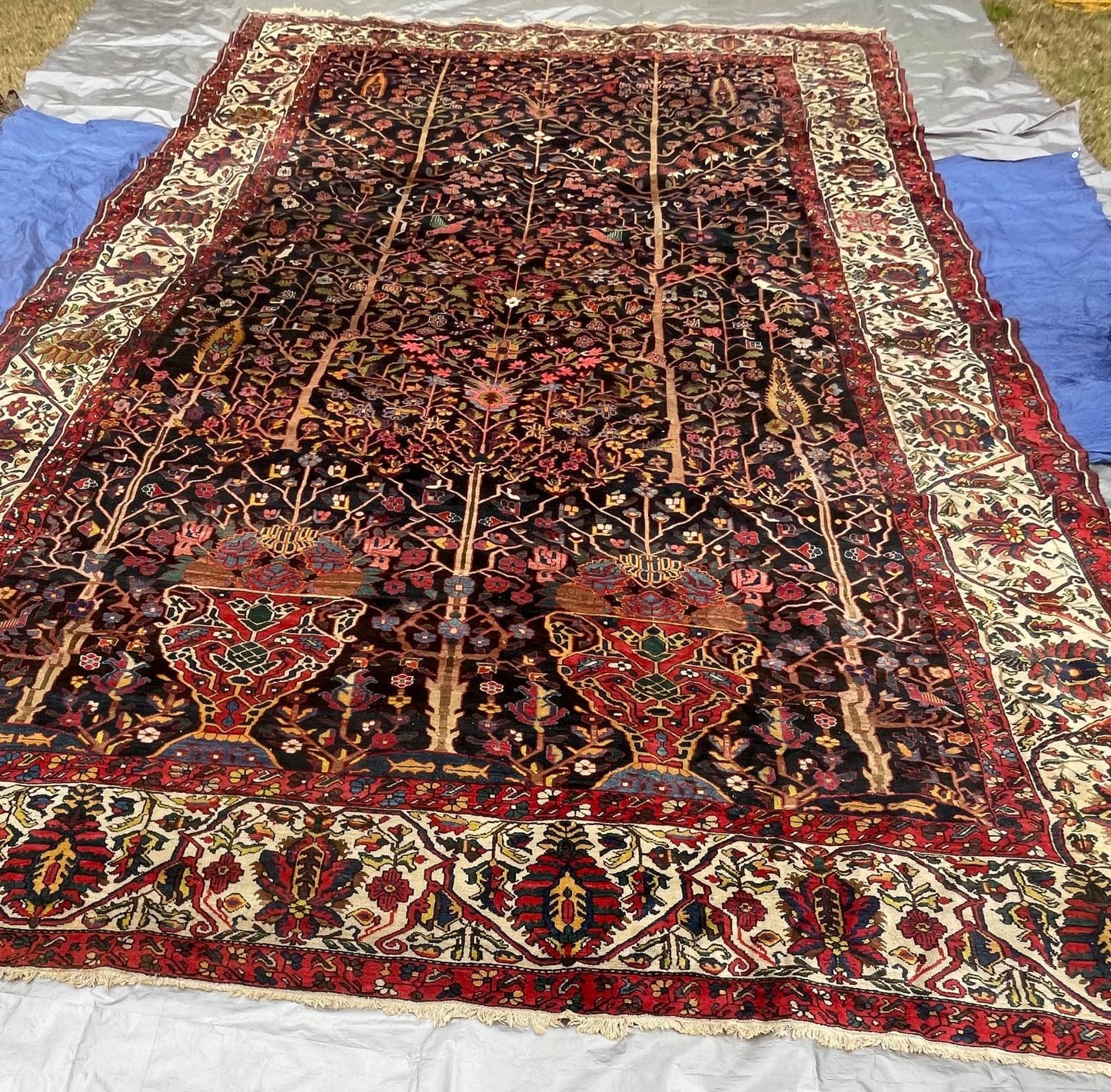 Antique Bakhtiari Persian Rug, 13x22 - WHOLESALE