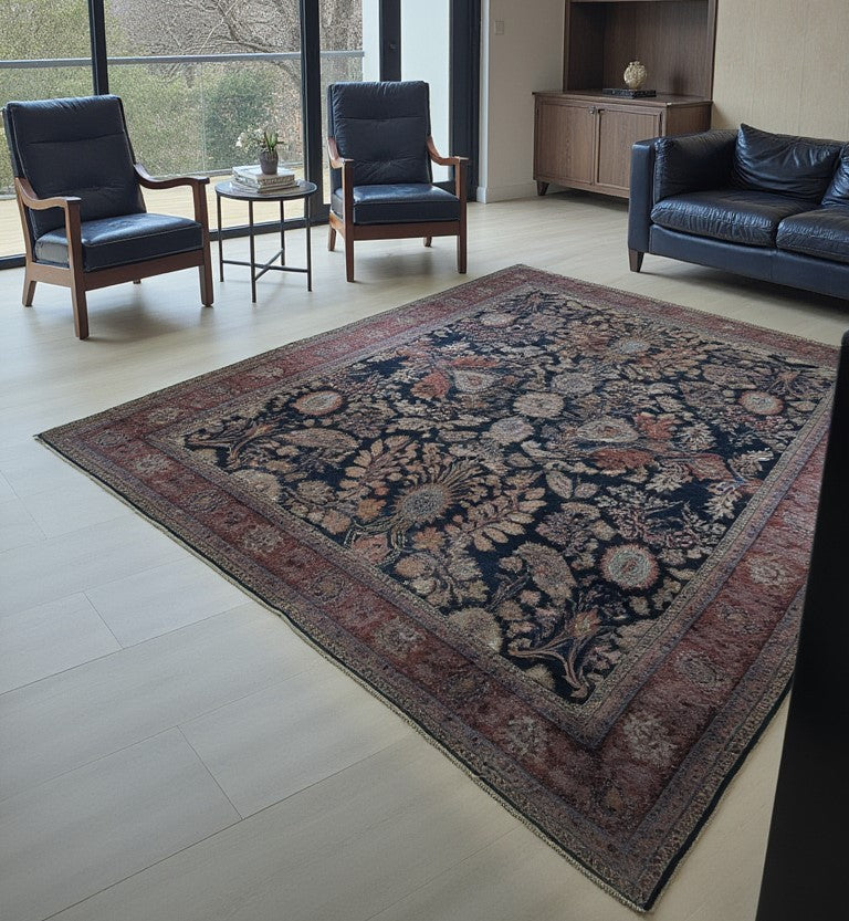 Antique Persian Lilihan Rug, 9x11