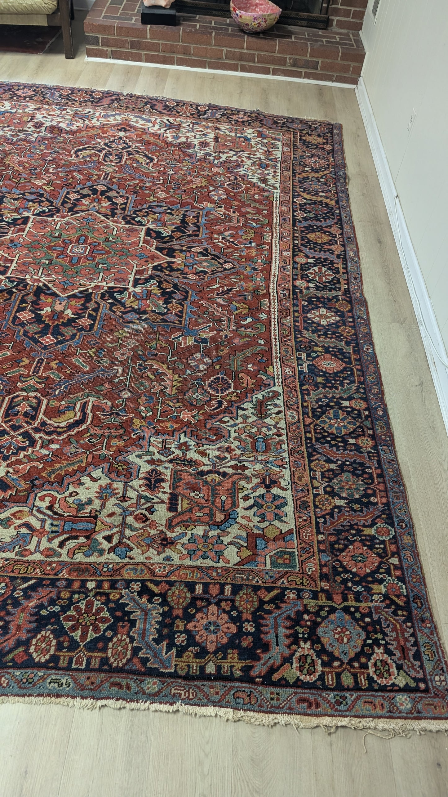 Antique Persian Heriz Rug, 8'2"x11'3"