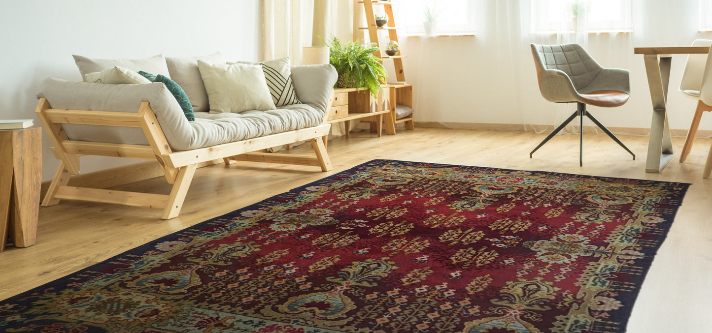1940's European Hand Knotted Rug, 9x12 - "Heart of Europe"