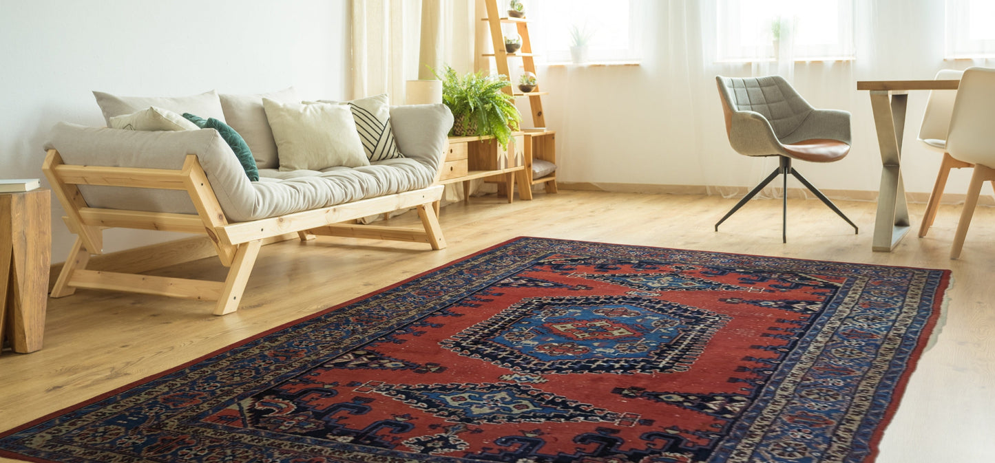 SOLD - Vintage Persian Viss Rug, 8'6x11