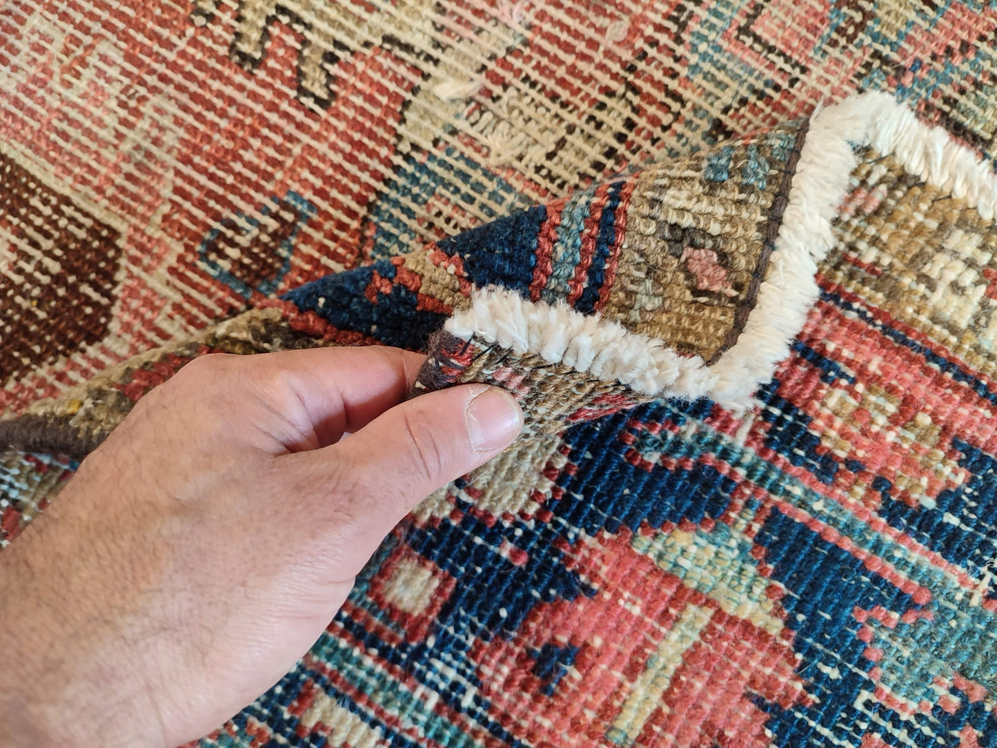 SOLD - Antique Persian Heriz Rug, 6'8"x9'4"
