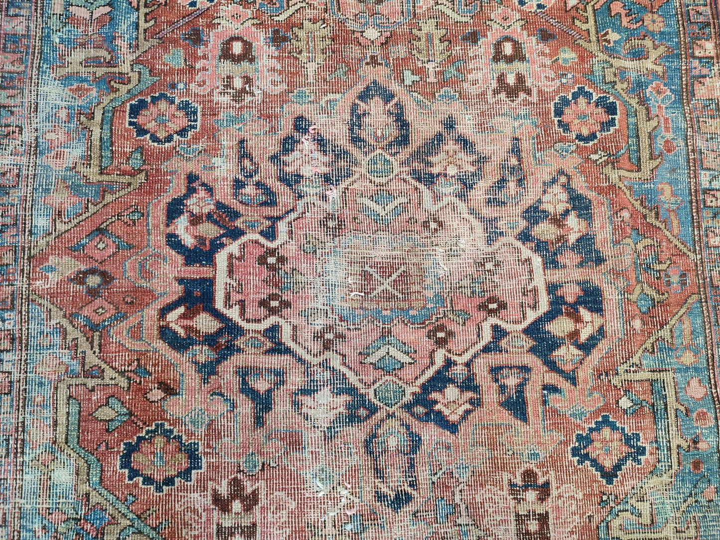 SOLD - Antique Persian Heriz Rug, 6'8"x9'4"