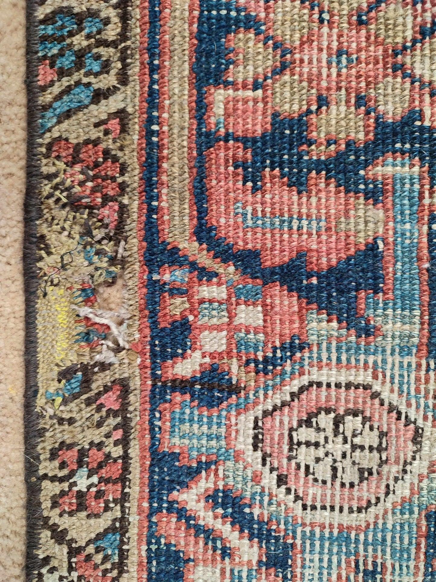 SOLD - Antique Persian Heriz Rug, 6'8"x9'4"