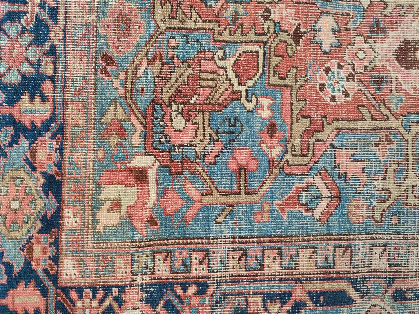 SOLD - Antique Persian Heriz Rug, 6'8"x9'4"