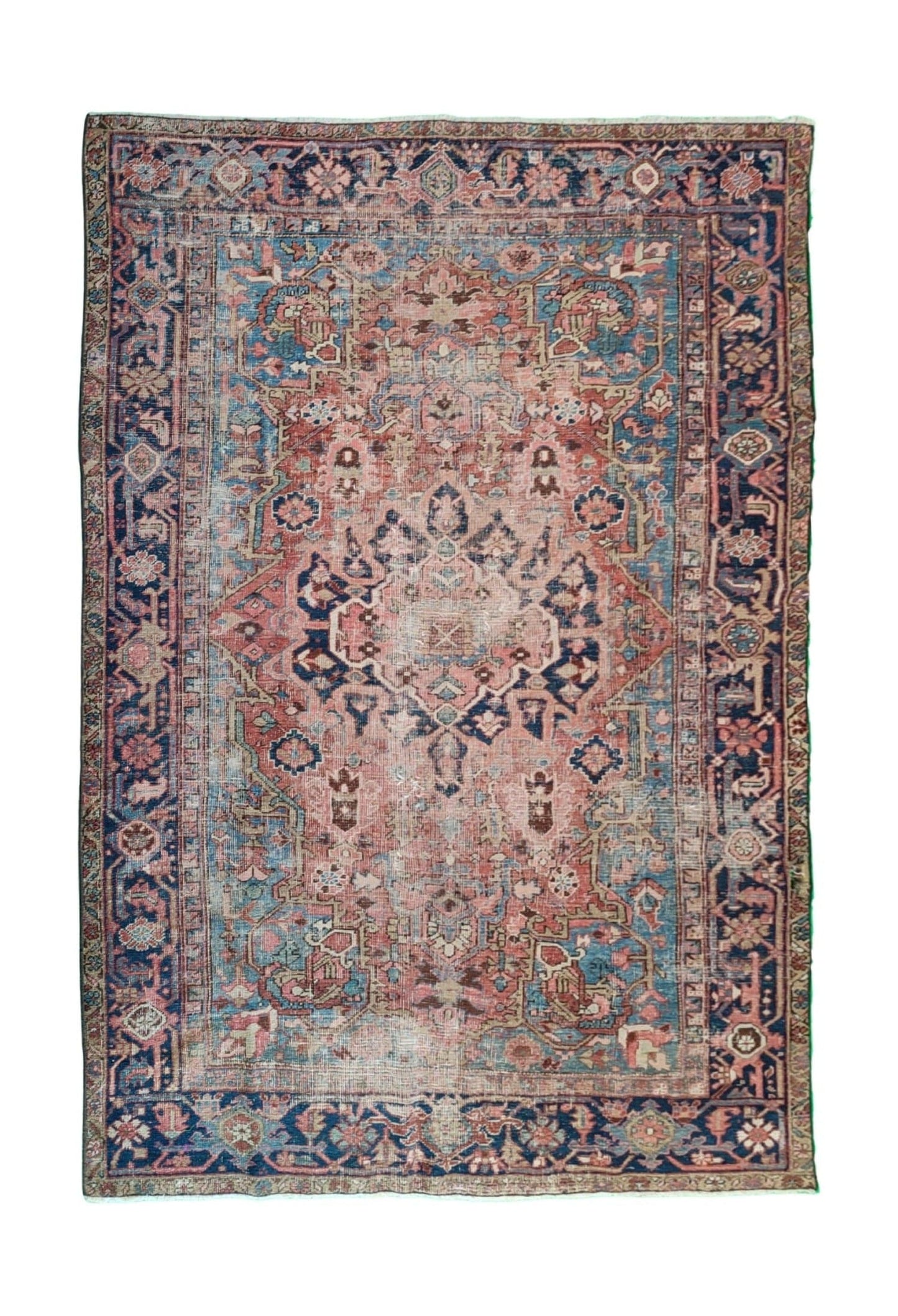 SOLD - Antique Persian Heriz Rug, 6'8"x9'4"