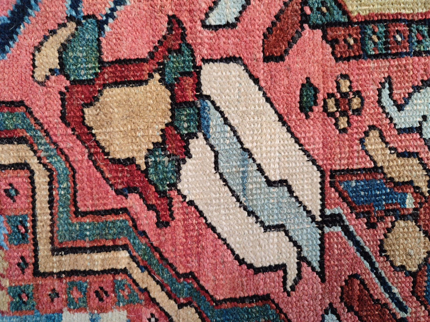 SOLD - Antique Persian Heriz Rug, 7'x10'