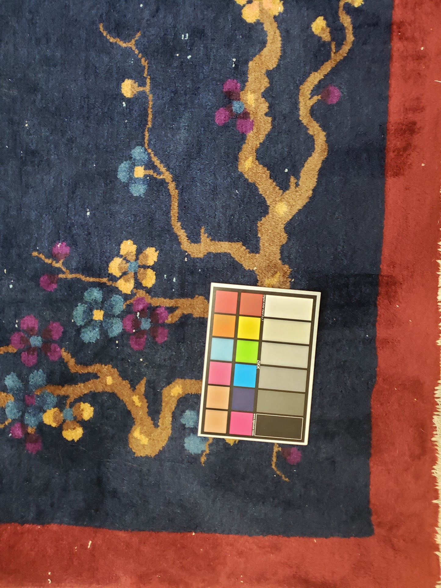 SOLD - Nichols Art Deco Chinese Rug, 8x10 - "Pagoda Island Night"