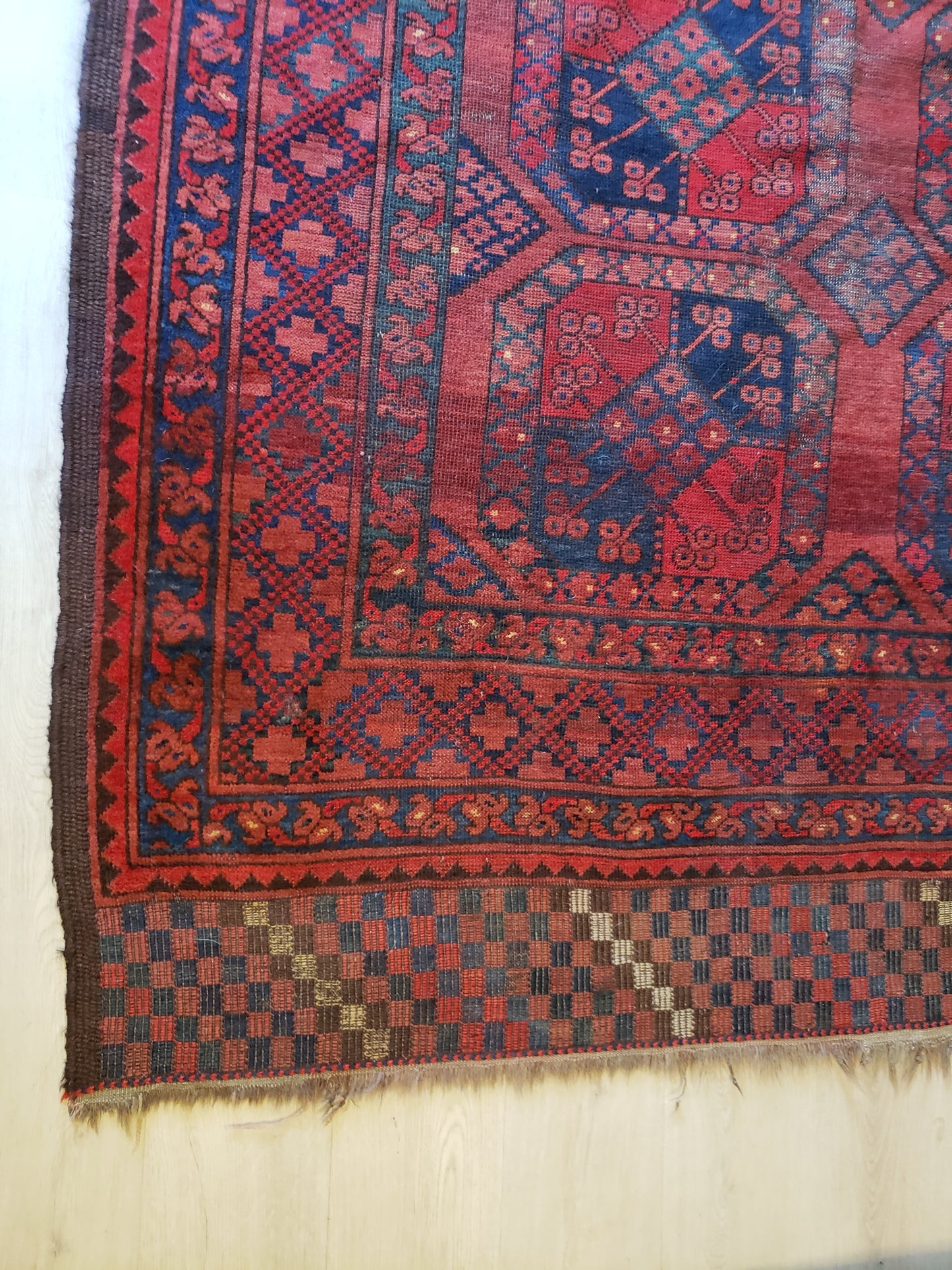 SOLD Antique Ersari Turkoman Rug, 7'6"x10'9" - Elephant's Foot Bohemian