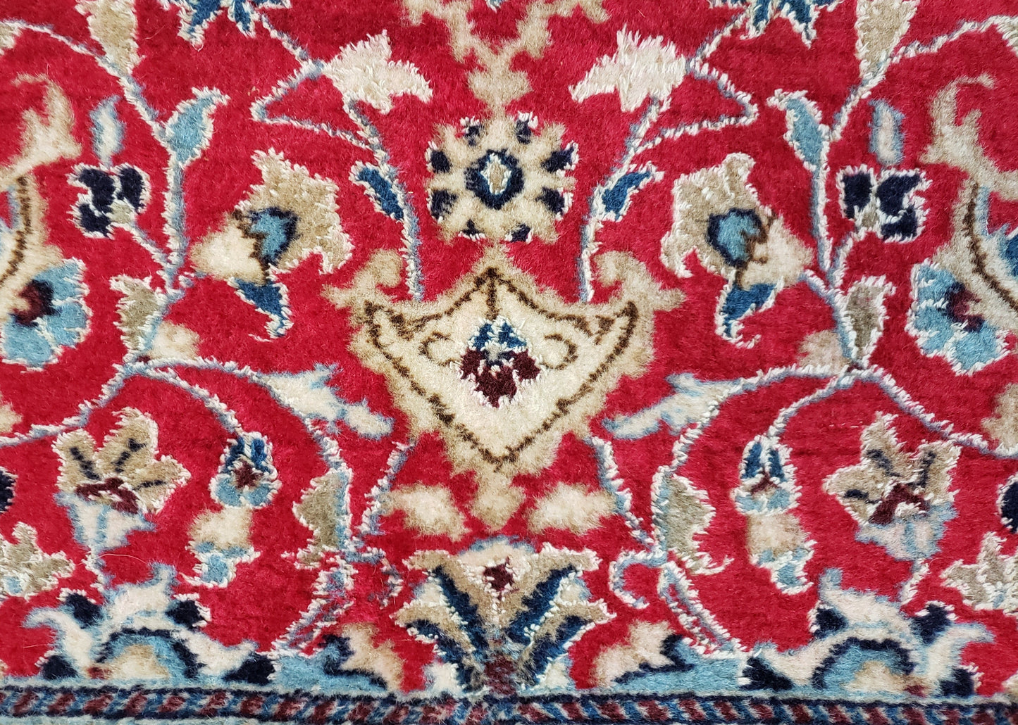 Square Persian Rug, Vintage Tabas Nain, 6x6