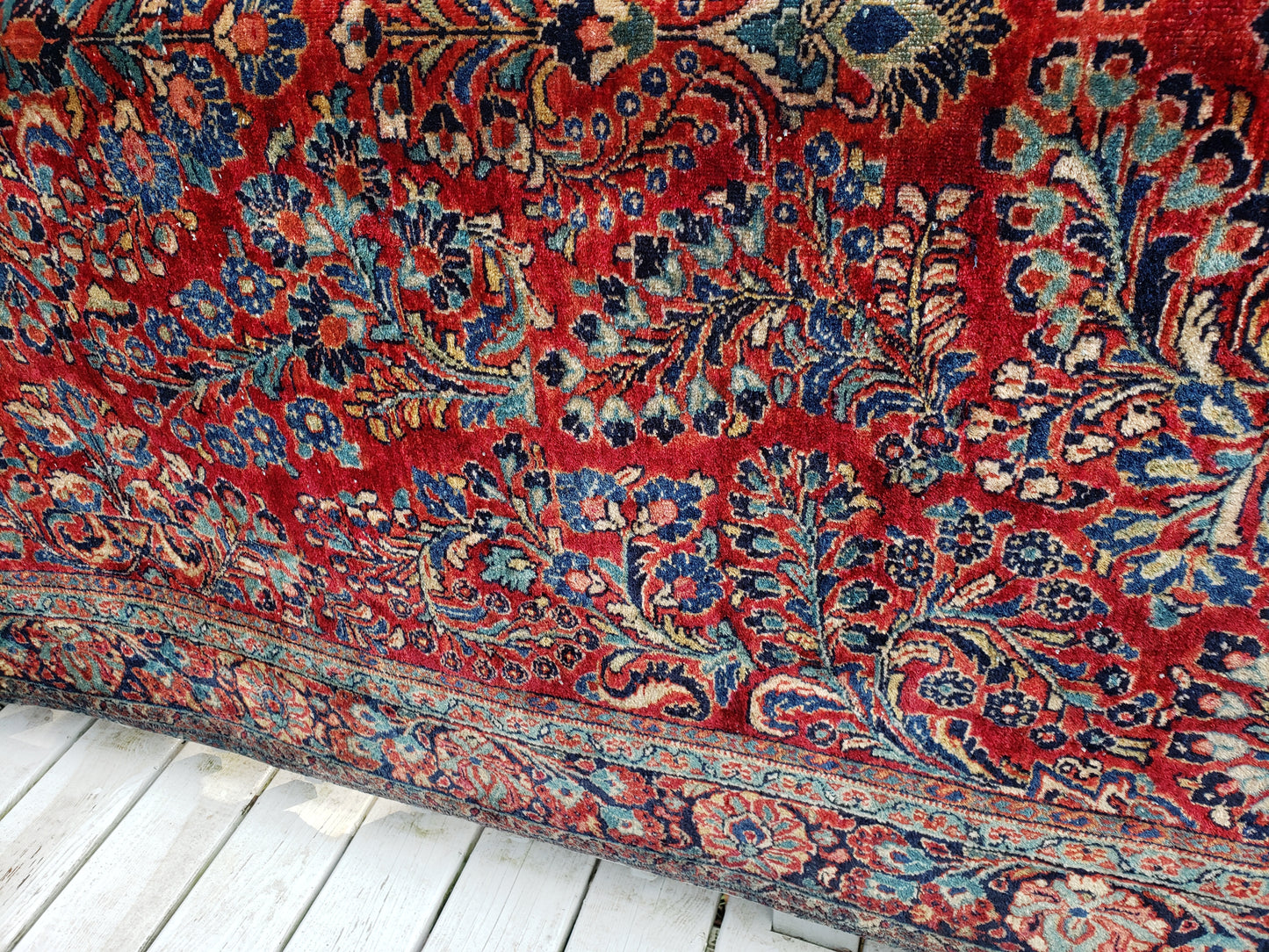 SOLD - Antique Persian Sarouk Rug, 5'3x9'9, "The American Dream Sarouk"