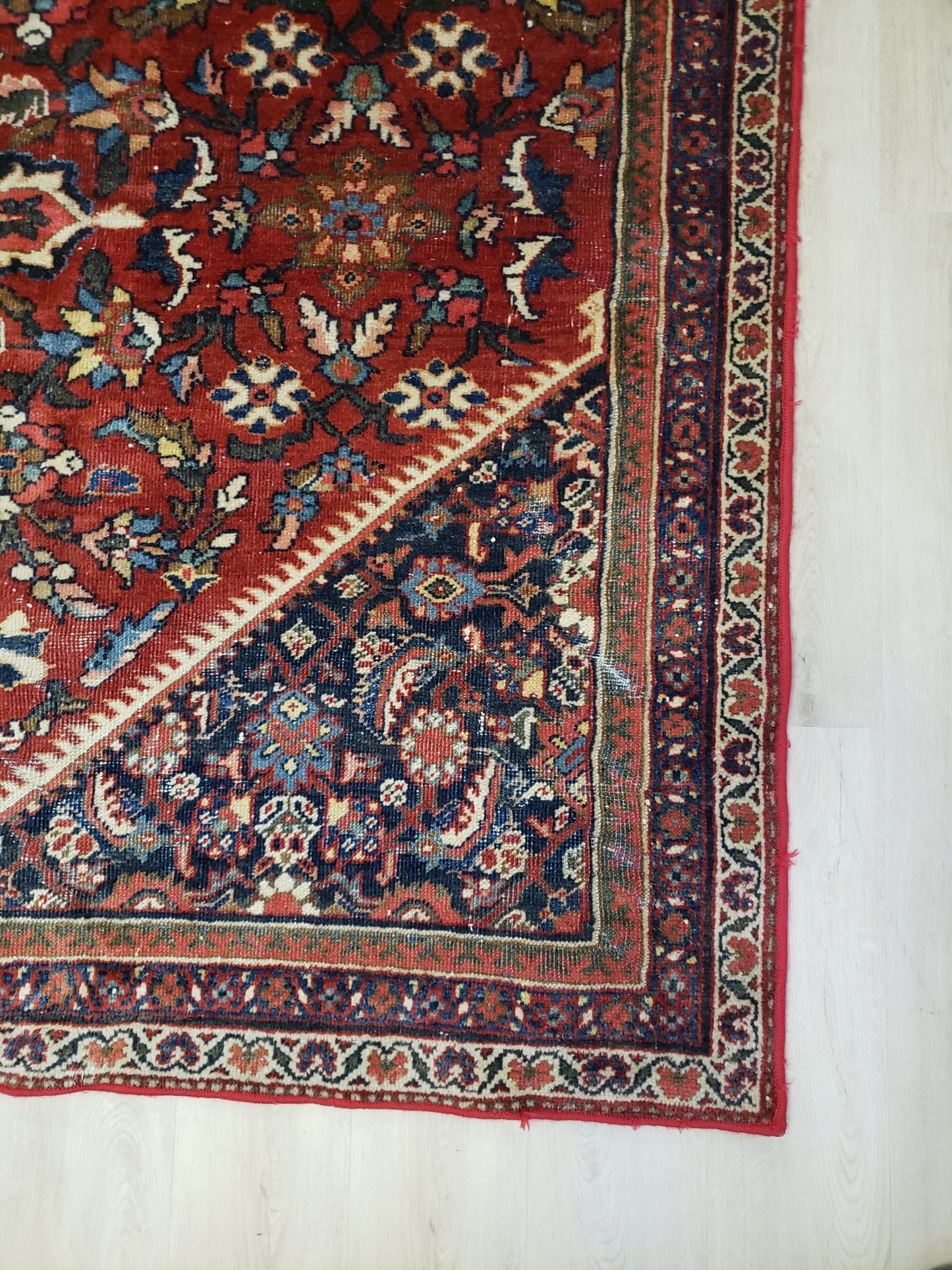 Vintage Mid-Century Mahal Persian Rug, 8x12 - "Bright Sanctuary Mahal"