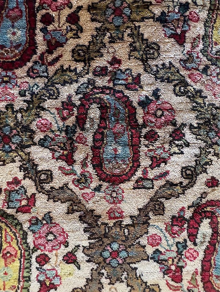 SOLD - Signed Antique Silk Kashan Rug, 6'x10'