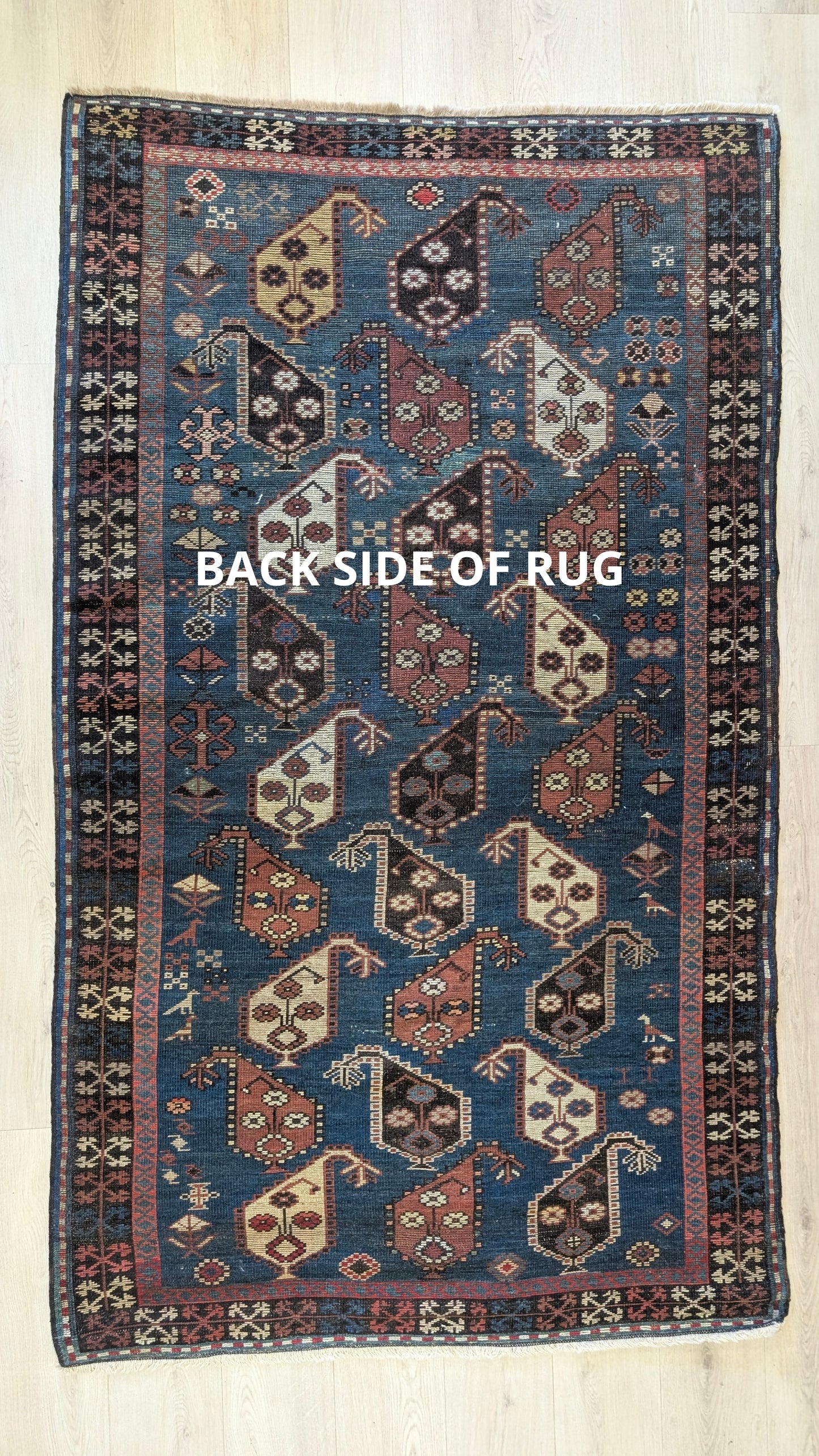 Antique Caucasian Rug, 4x7 - "The Cosmic Orchard"