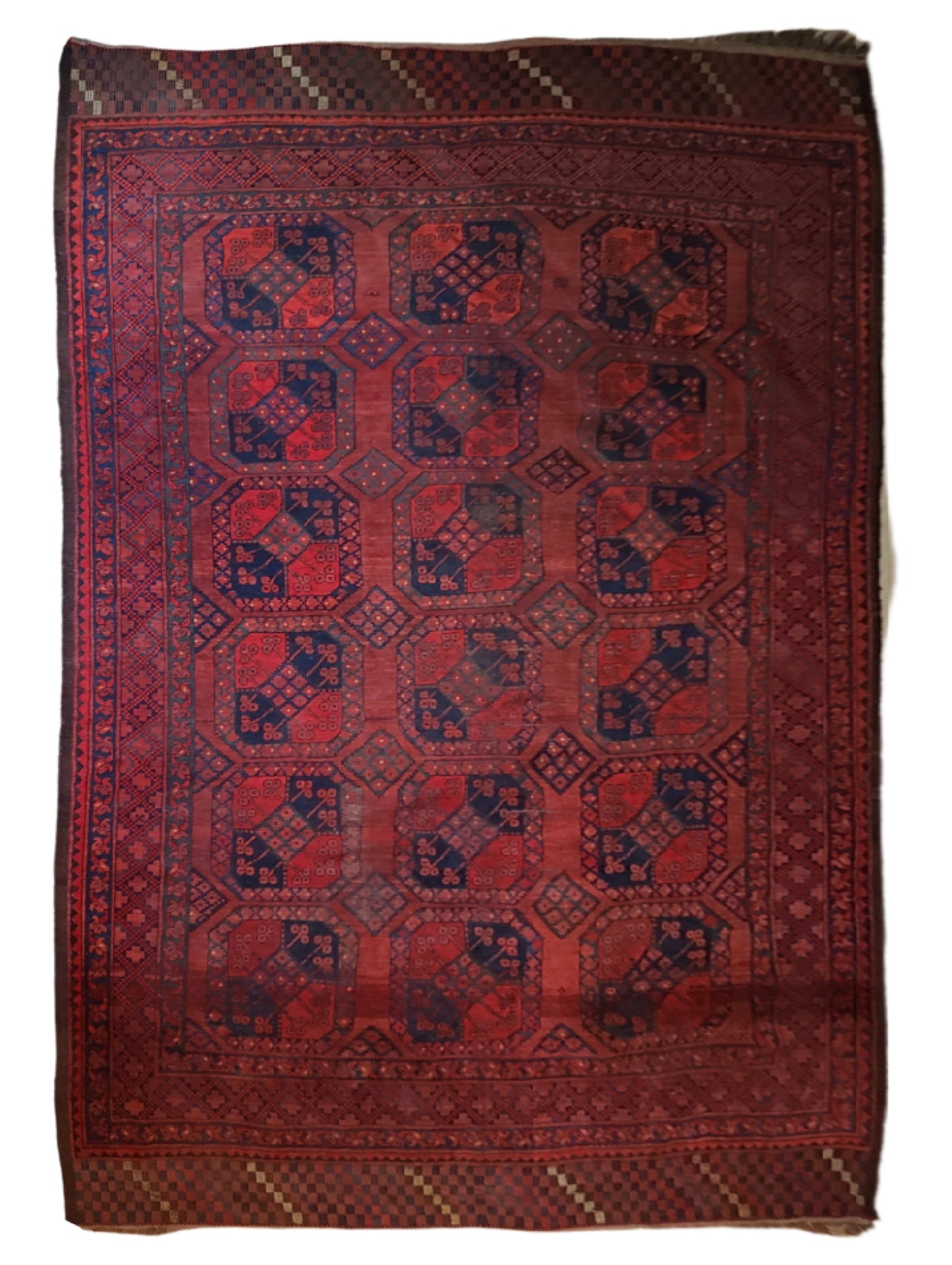 SOLD Antique Ersari Turkoman Rug, 7'6"x10'9" - Elephant's Foot Bohemian