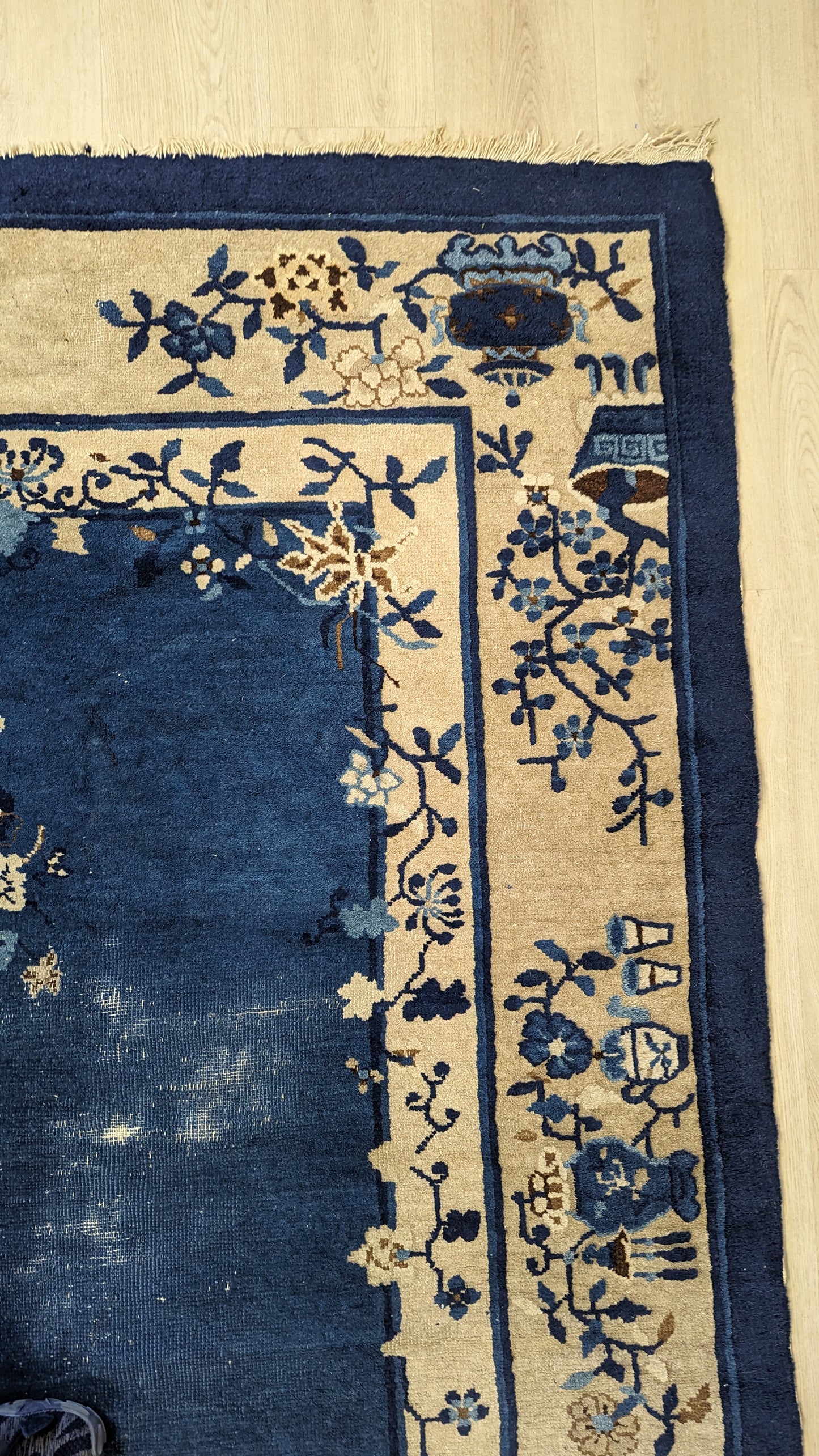 SOLD - Antique Peking Rug, 9'x12' - "The Celestial Vase Garden"