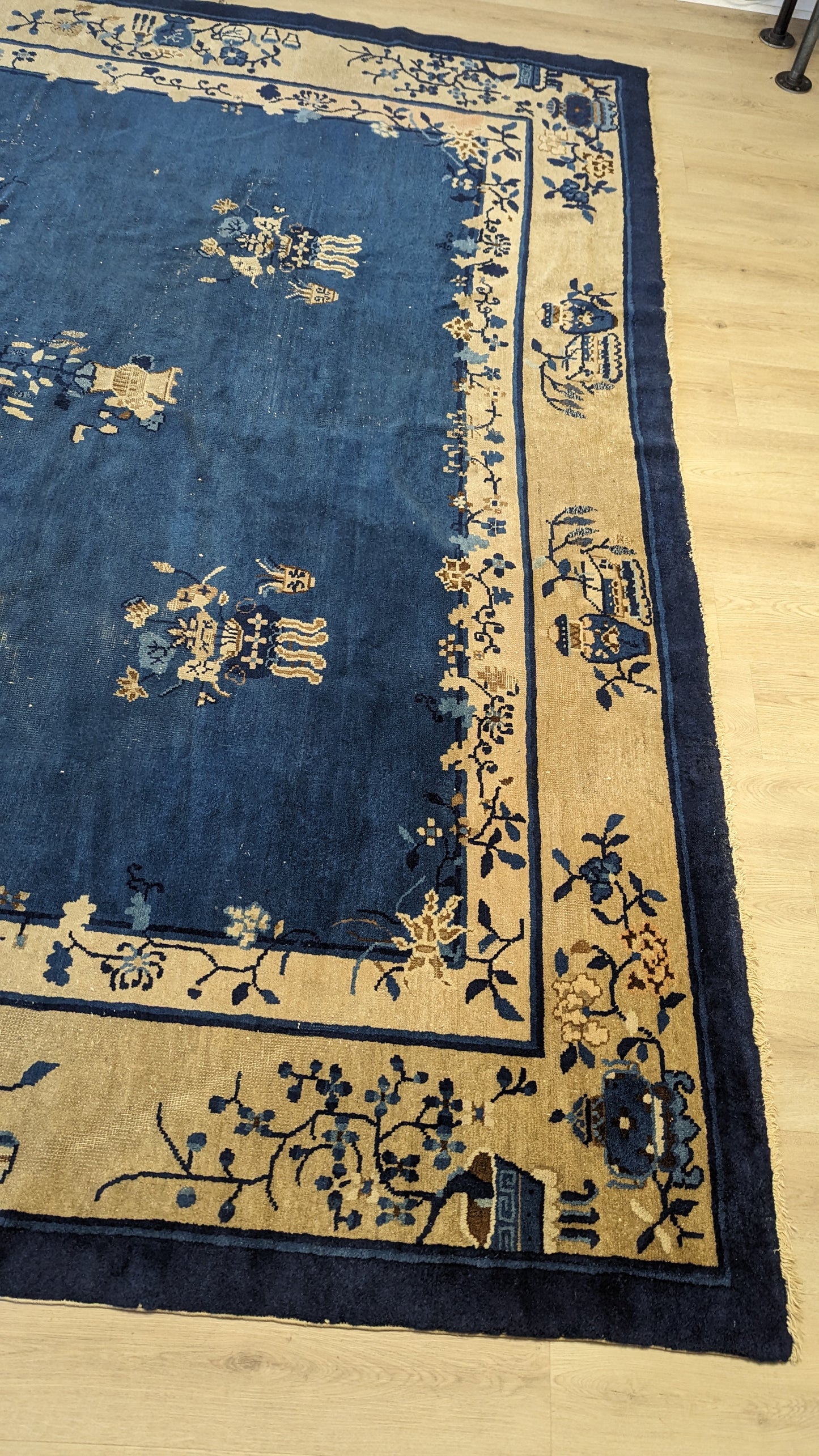 SOLD - Antique Peking Rug, 9'x12' - "The Celestial Vase Garden"