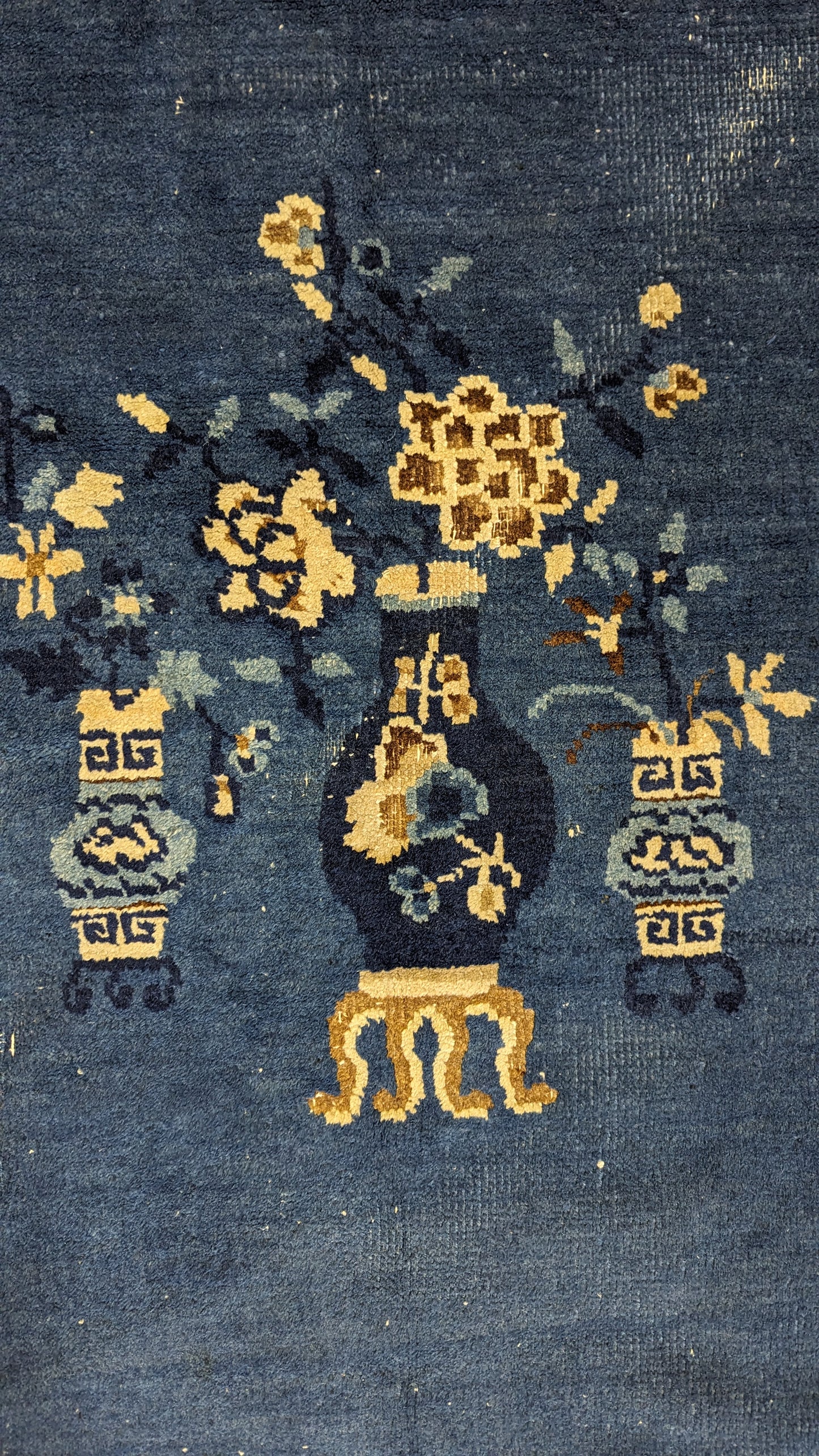 SOLD - Antique Peking Rug, 9'x12' - "The Celestial Vase Garden"