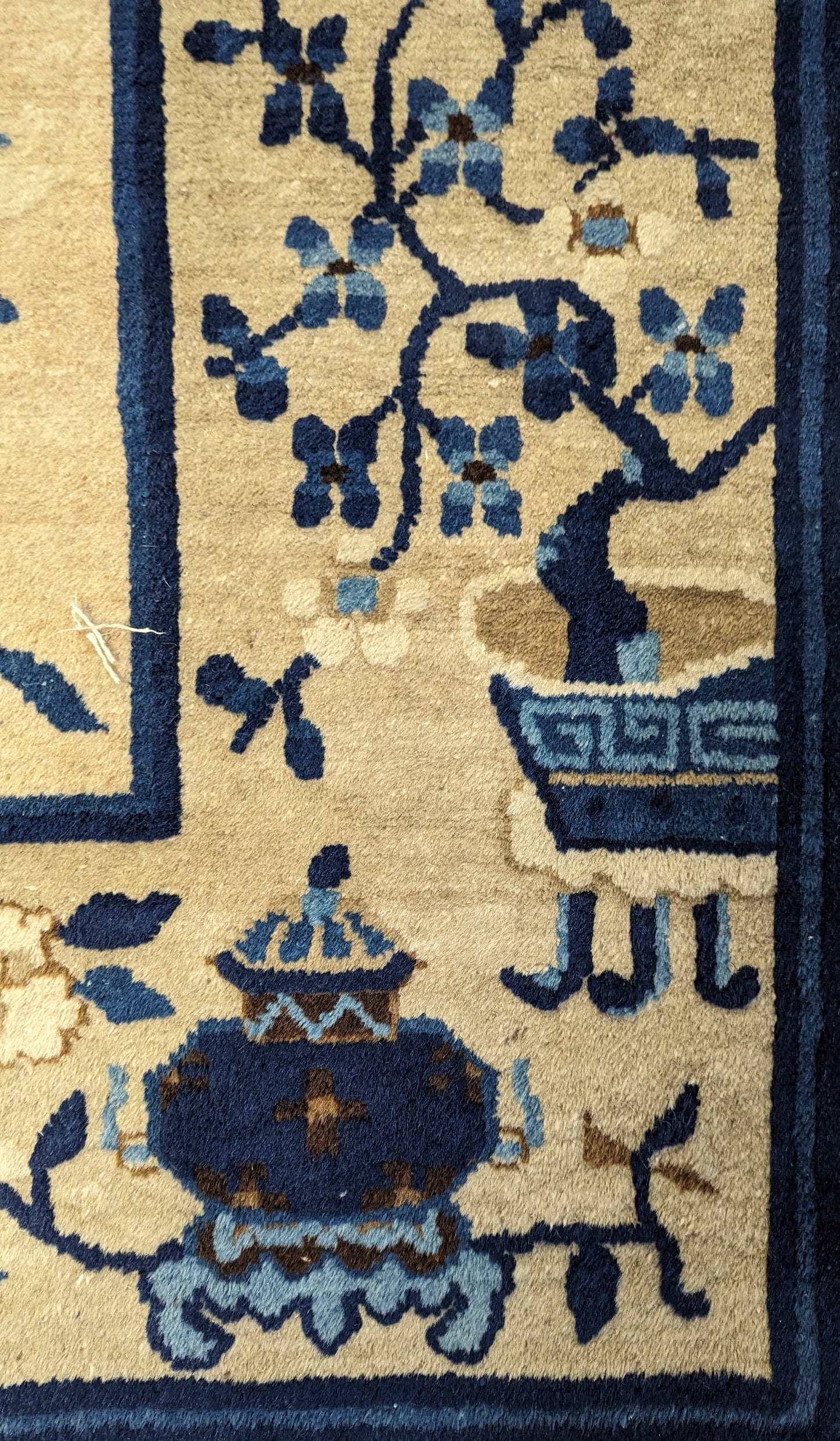 SOLD - Antique Peking Rug, 9'x12' - "The Celestial Vase Garden"