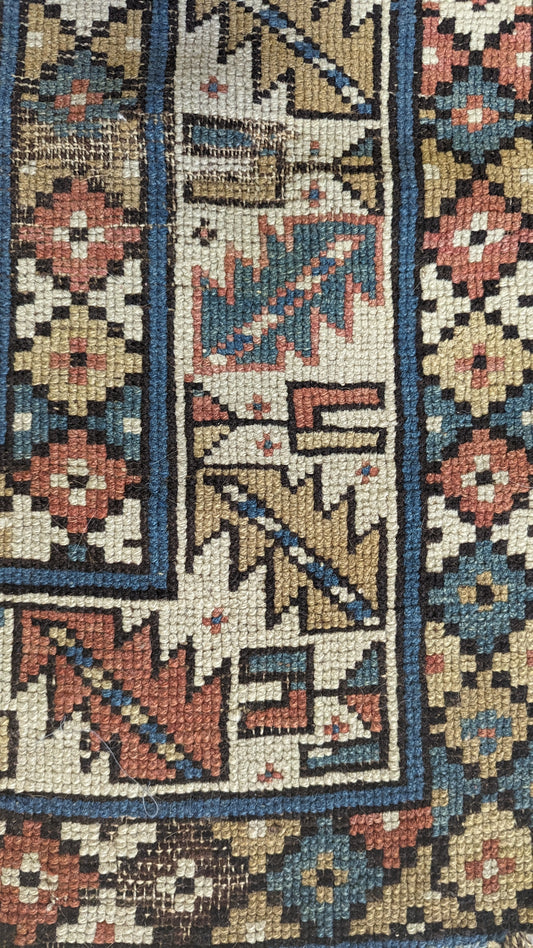 SOLD - Antique Caucasian rug, 3x5