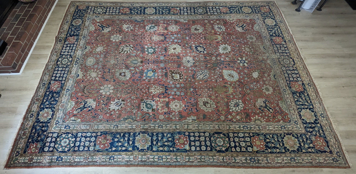 Antique Tabriz Persian Rug, 10x13