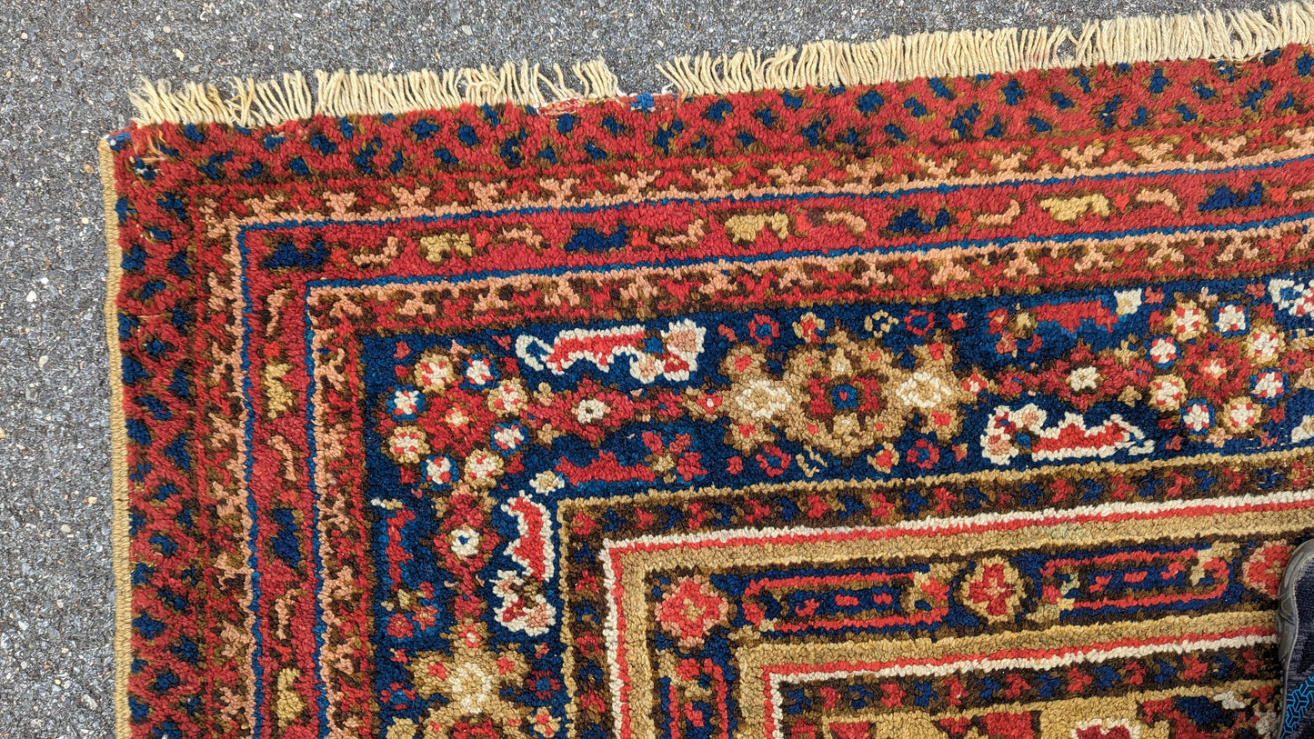 Antique 19th C Smyrna Turkish Rug, 16x20