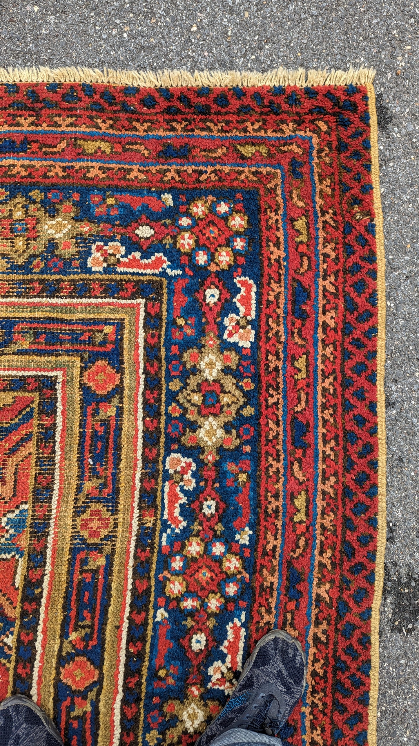 Antique 19th C Smyrna Turkish Rug, 16x20