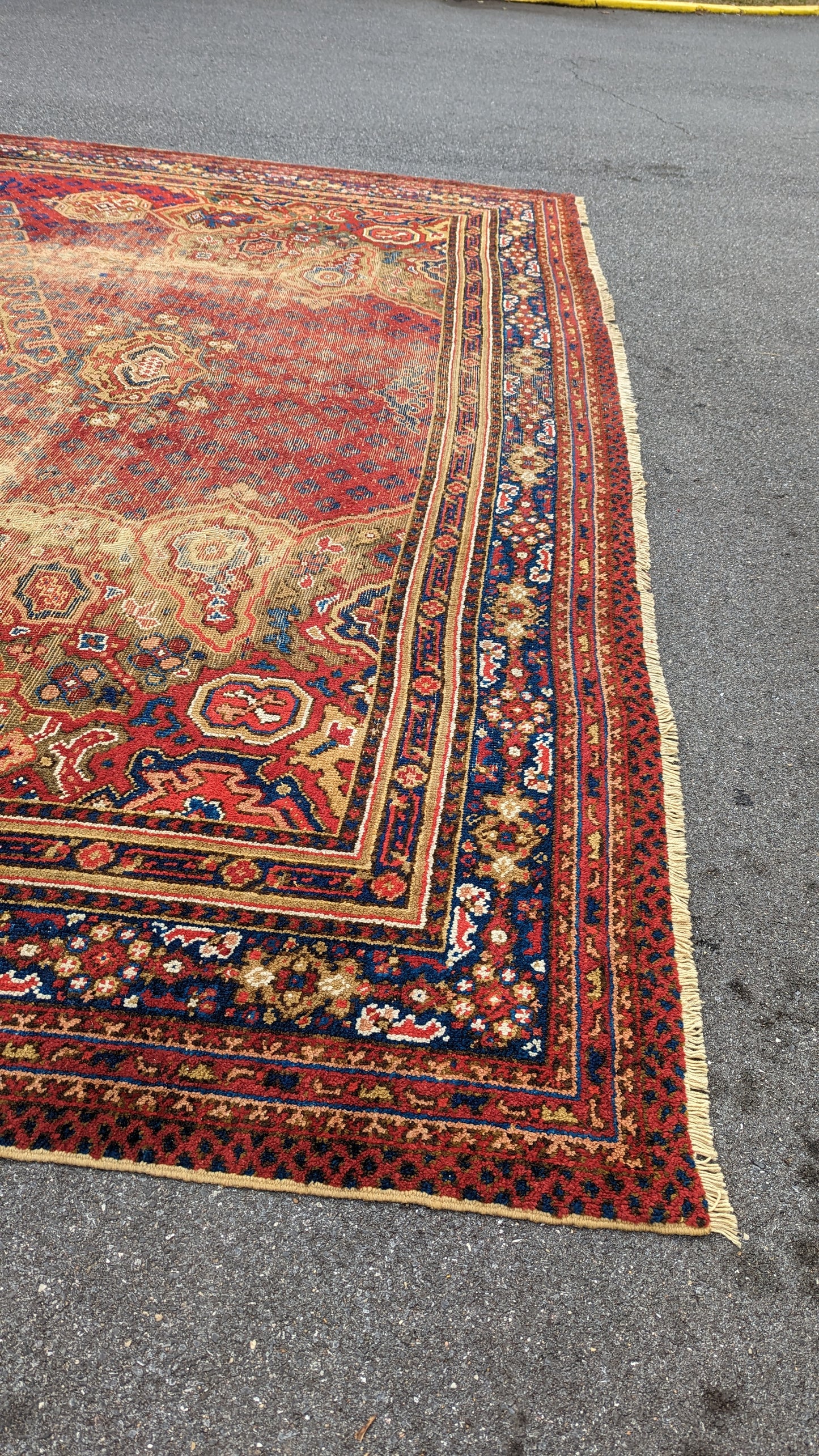 Antique 19th C Smyrna Turkish Rug, 16x20