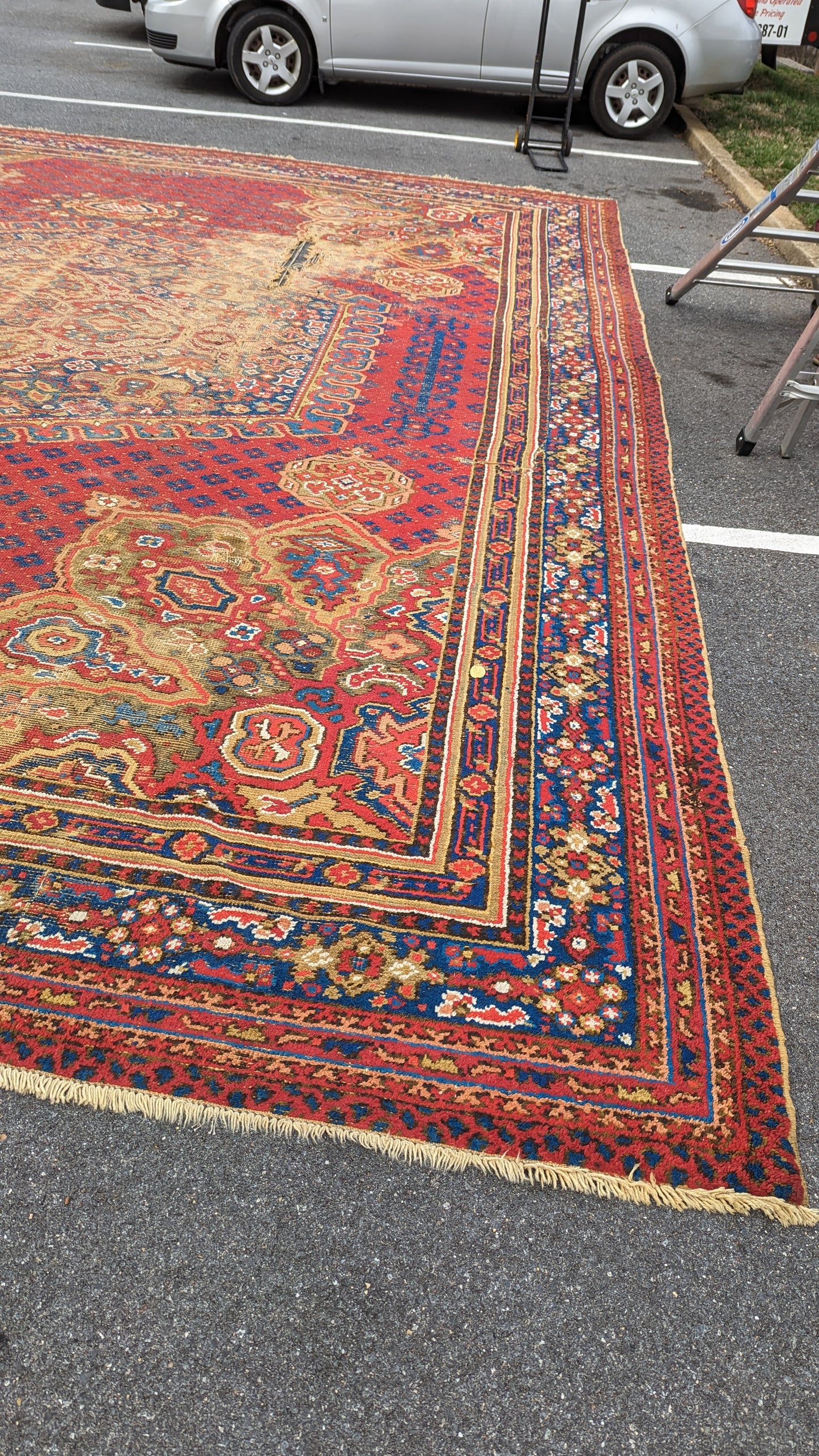 Antique 19th C Smyrna Turkish Rug, 16x20