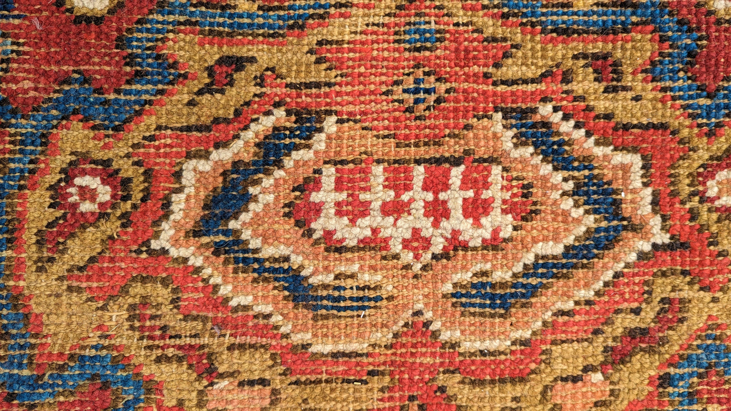 Antique 19th C Smyrna Turkish Rug, 16x20