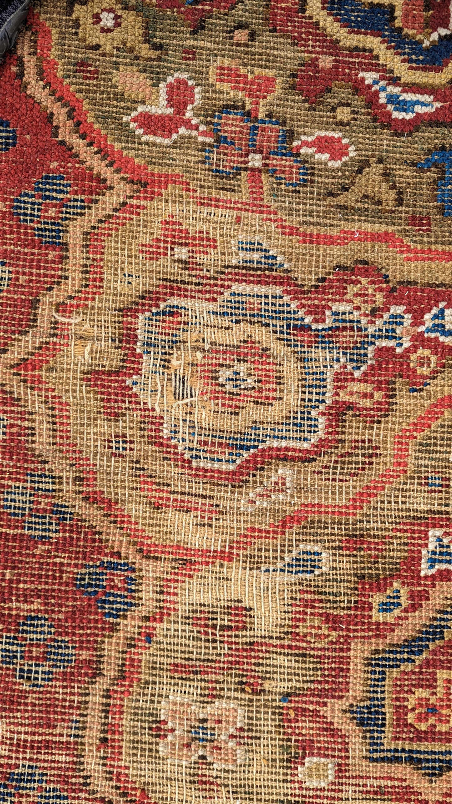 Antique 19th C Smyrna Turkish Rug, 16x20