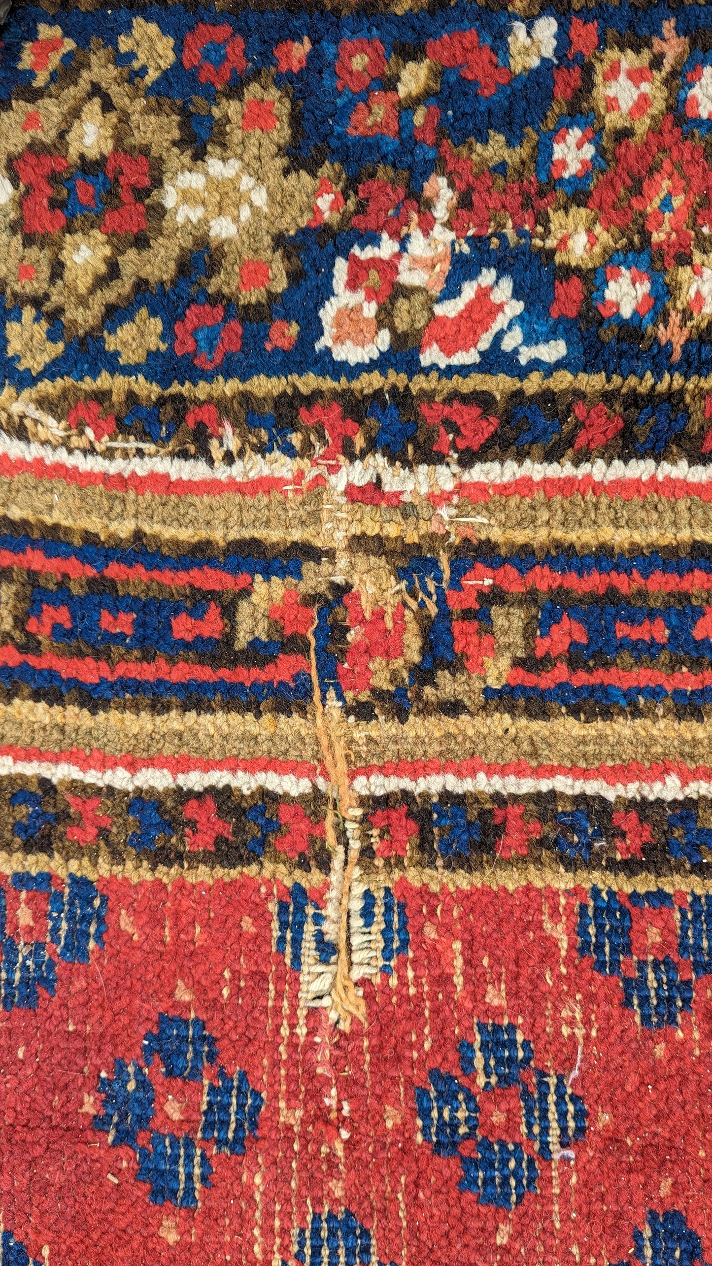 Antique 19th C Smyrna Turkish Rug, 16x20