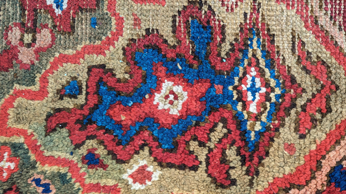 Antique 19th C Smyrna Turkish Rug, 16x20