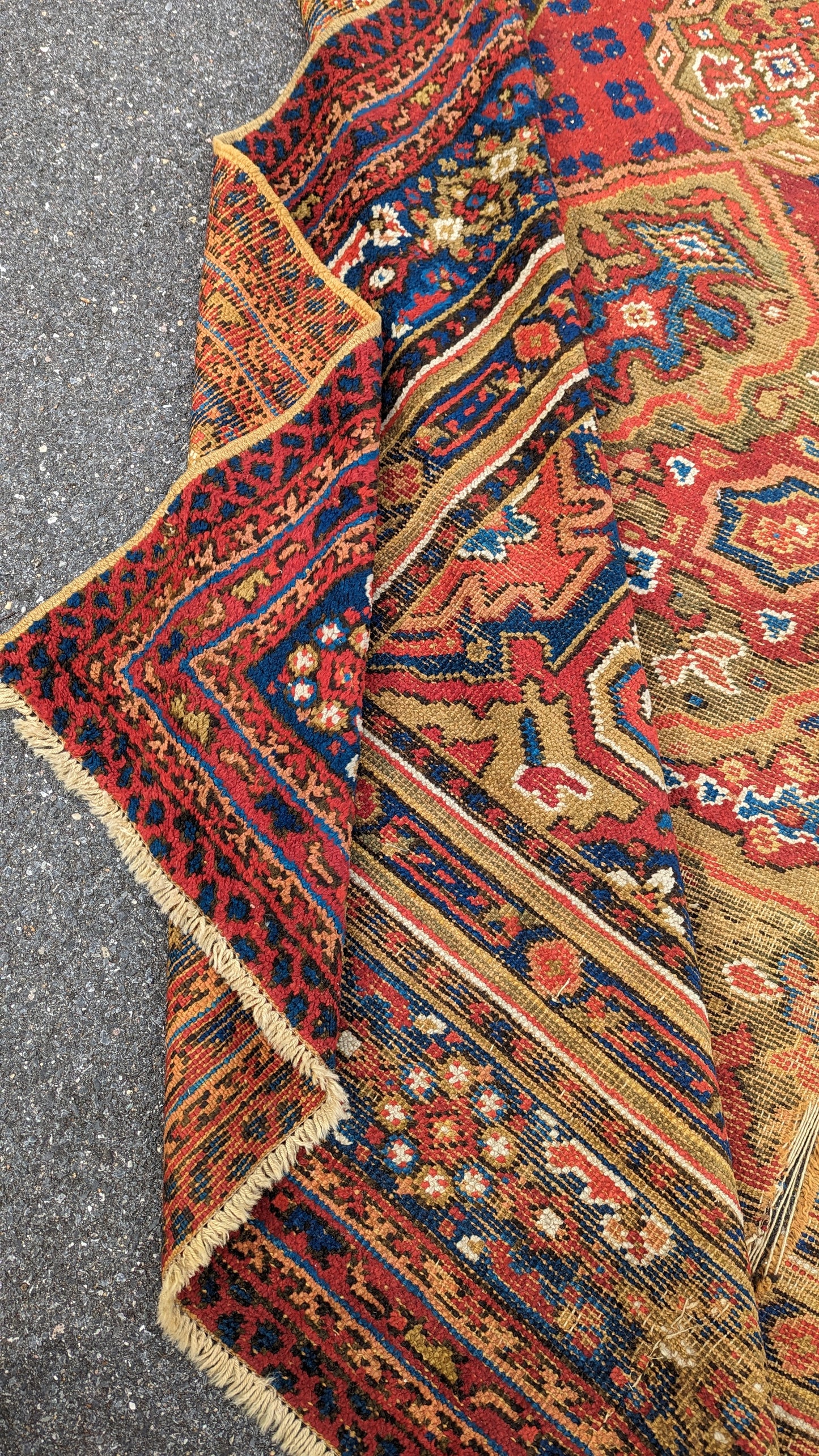 Antique 19th C Smyrna Turkish Rug, 16x20