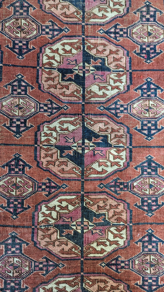 Antique Tekke Turkmen Rug, 7'3"x10'6"