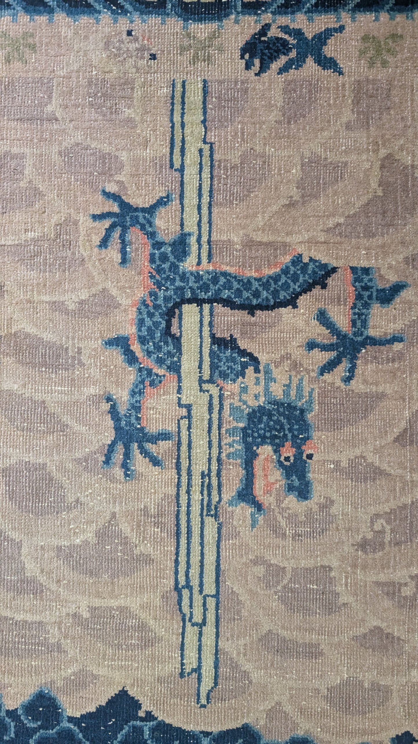 Antique Art Deco Chinese Dragon Rug, 5x8