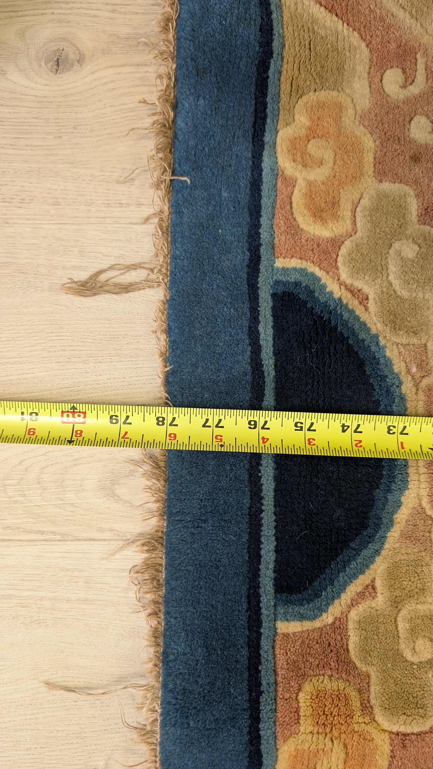 Vintage Chinese Dragon Rug 5x6, "The Heavenly Guardians"