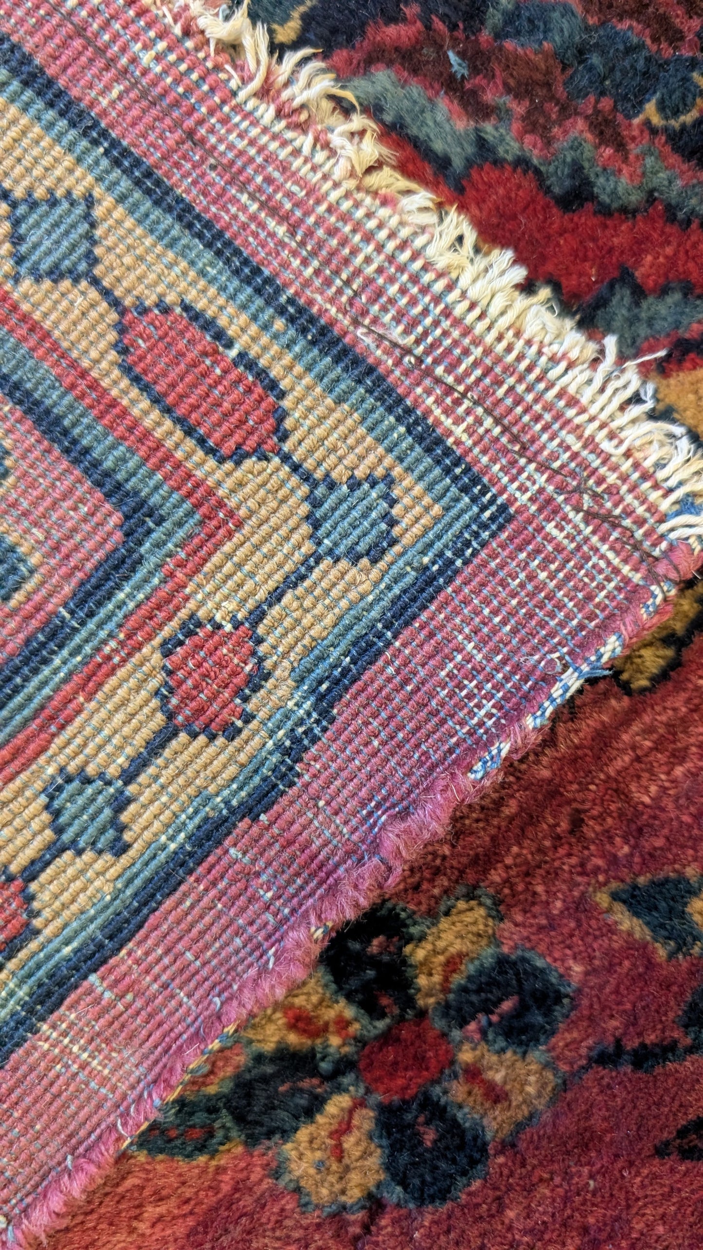 Antique Persian Sarouk Rug, 9x11 - Lustrous Rose Legacy