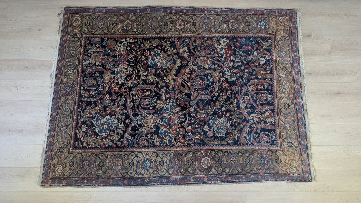 Vintage Oriental Rug, 5x7 - The Indigo Garden
