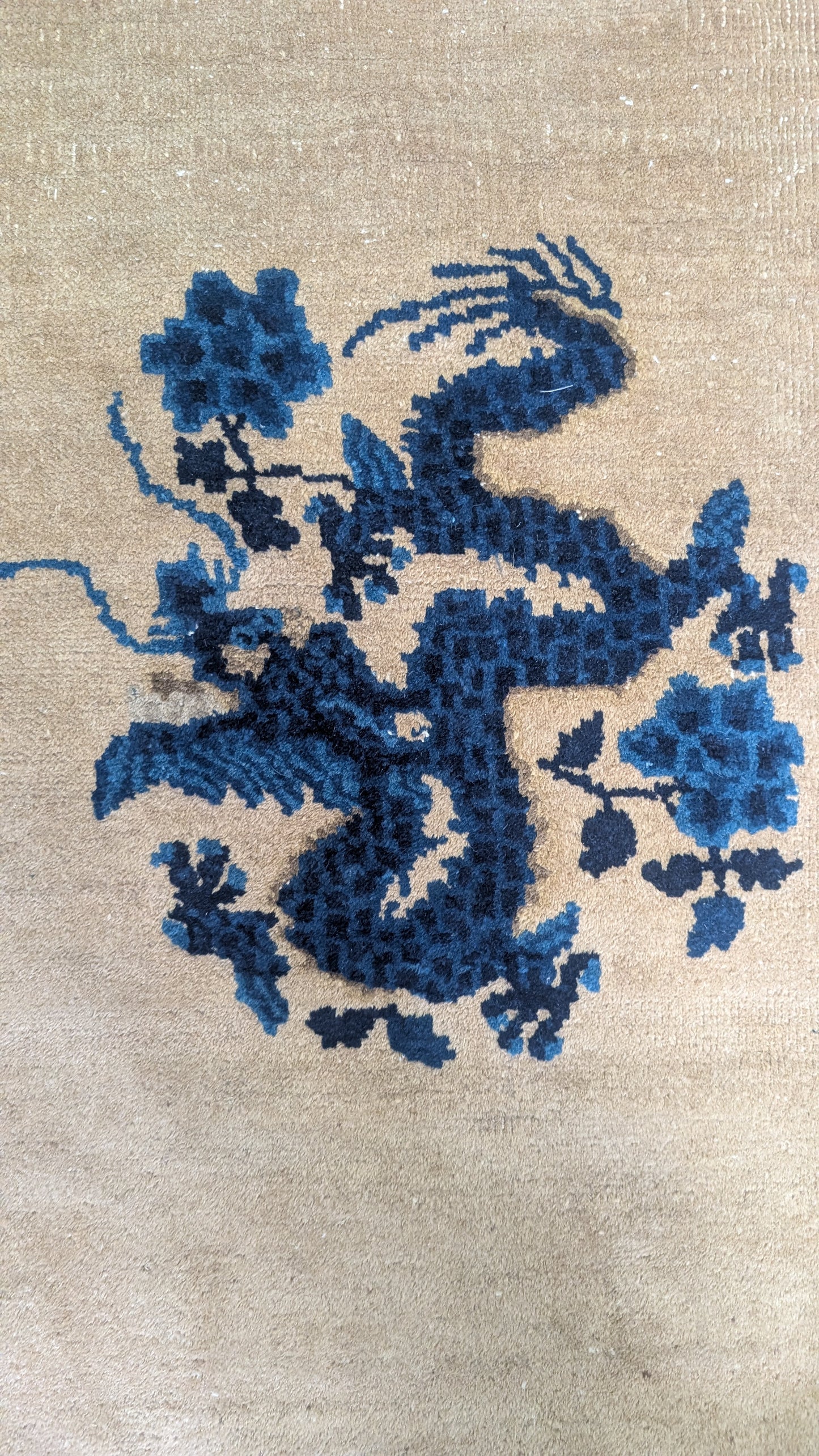 Antique Chinese Peking Rug, 9x13 - "The Five Dragons"