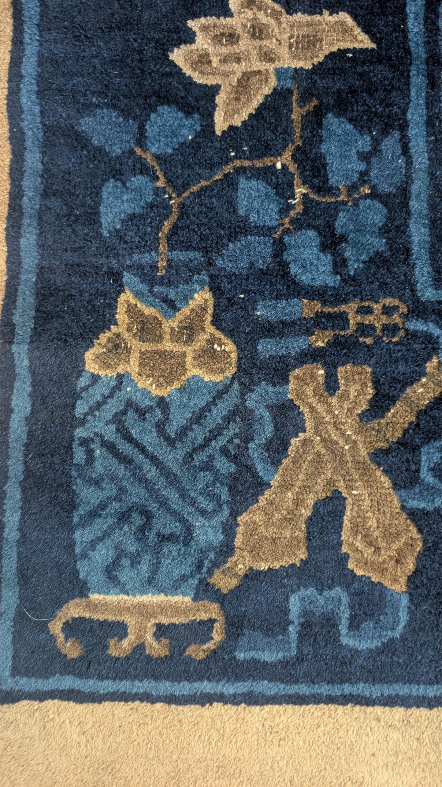 Antique Chinese Peking Rug, 9x13 - "The Five Dragons"