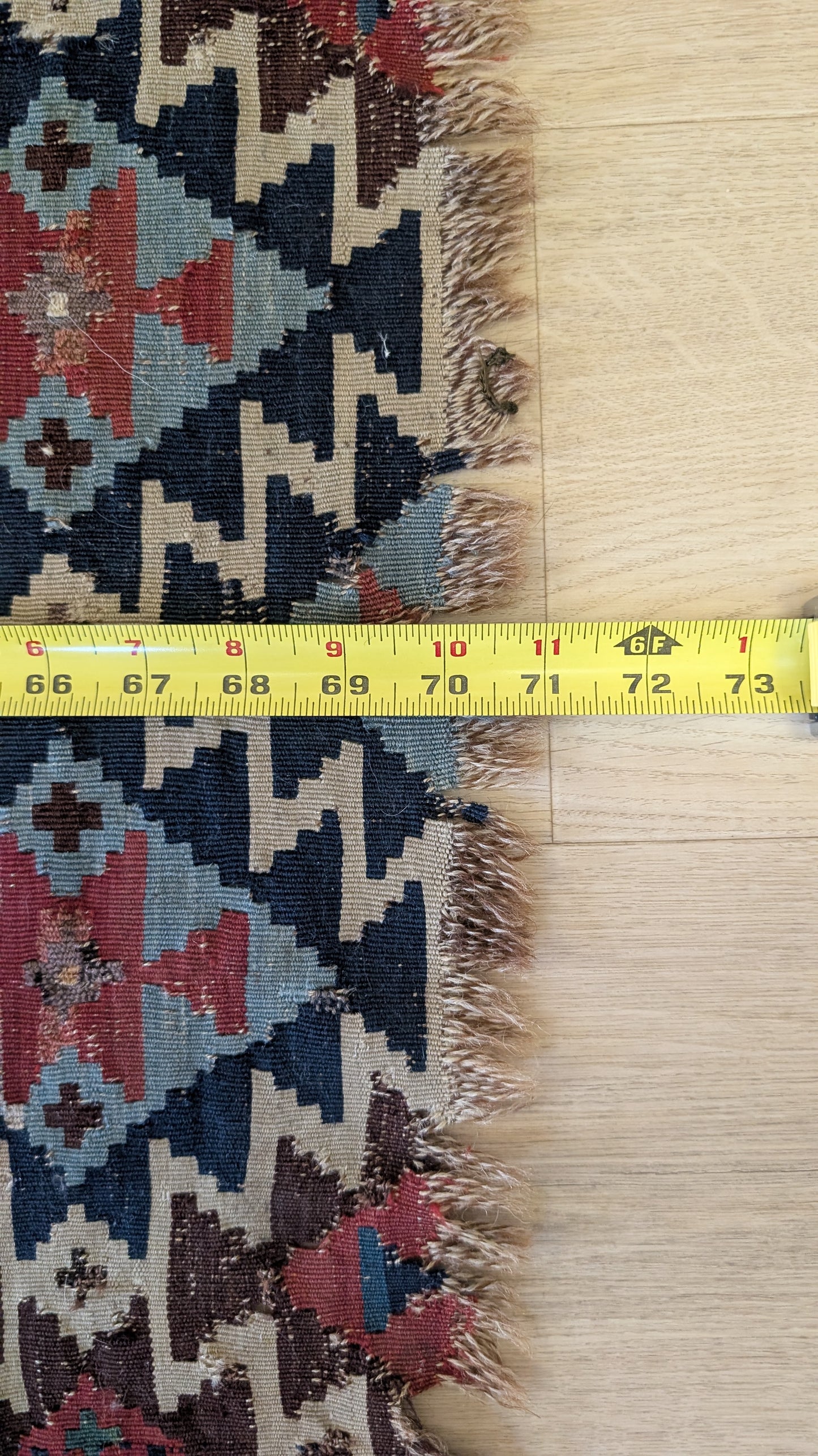 Vintage Afghan Kilim, 5x6, "The Lightning Mosaic"