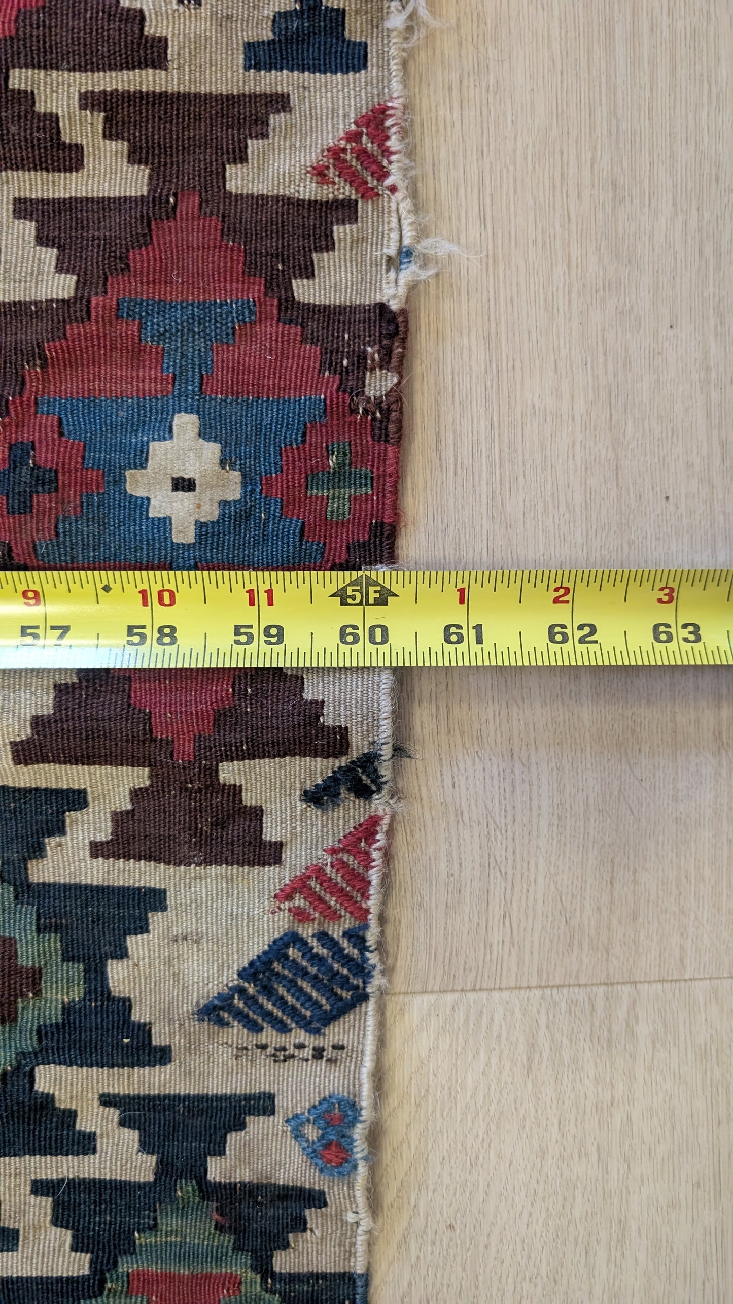 Vintage Afghan Kilim, 5x6, "The Lightning Mosaic"