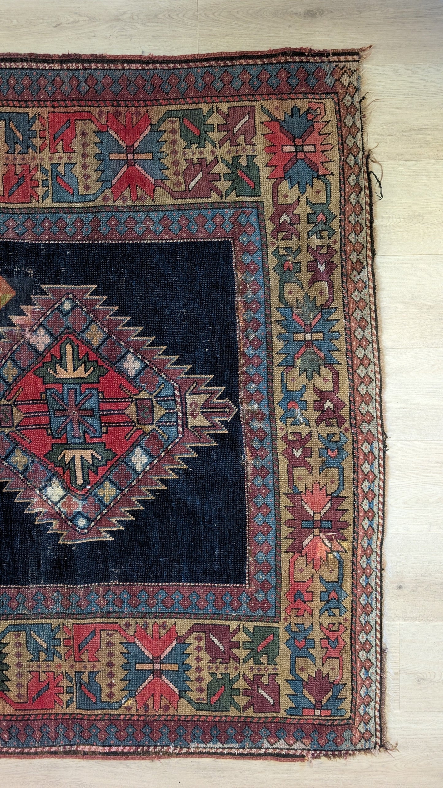 Antique Persian Tribal Rug, 5x10, 'The Signal Pathway'