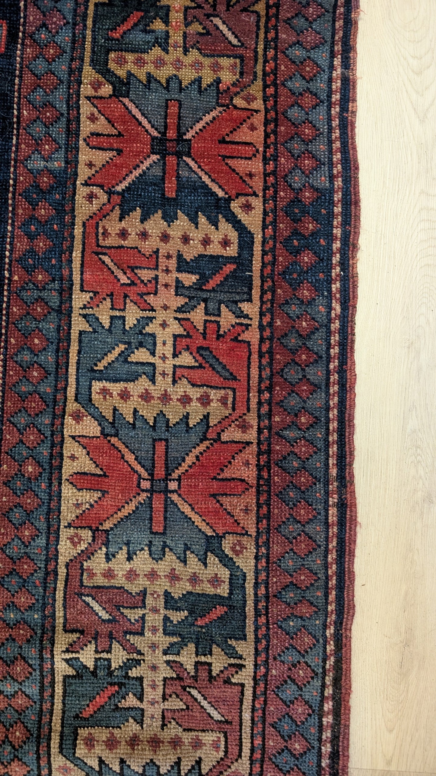 Antique Persian Tribal Rug, 5x10, 'The Signal Pathway'