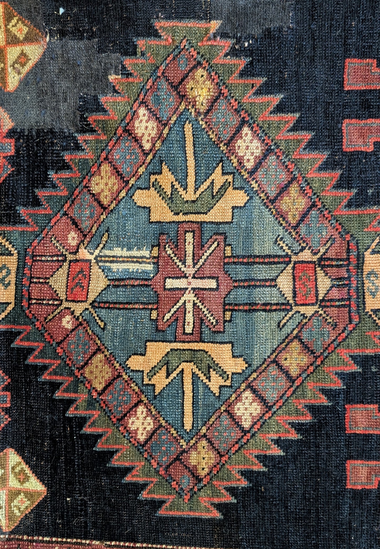 Antique Persian Tribal Rug, 5x10, 'The Signal Pathway'