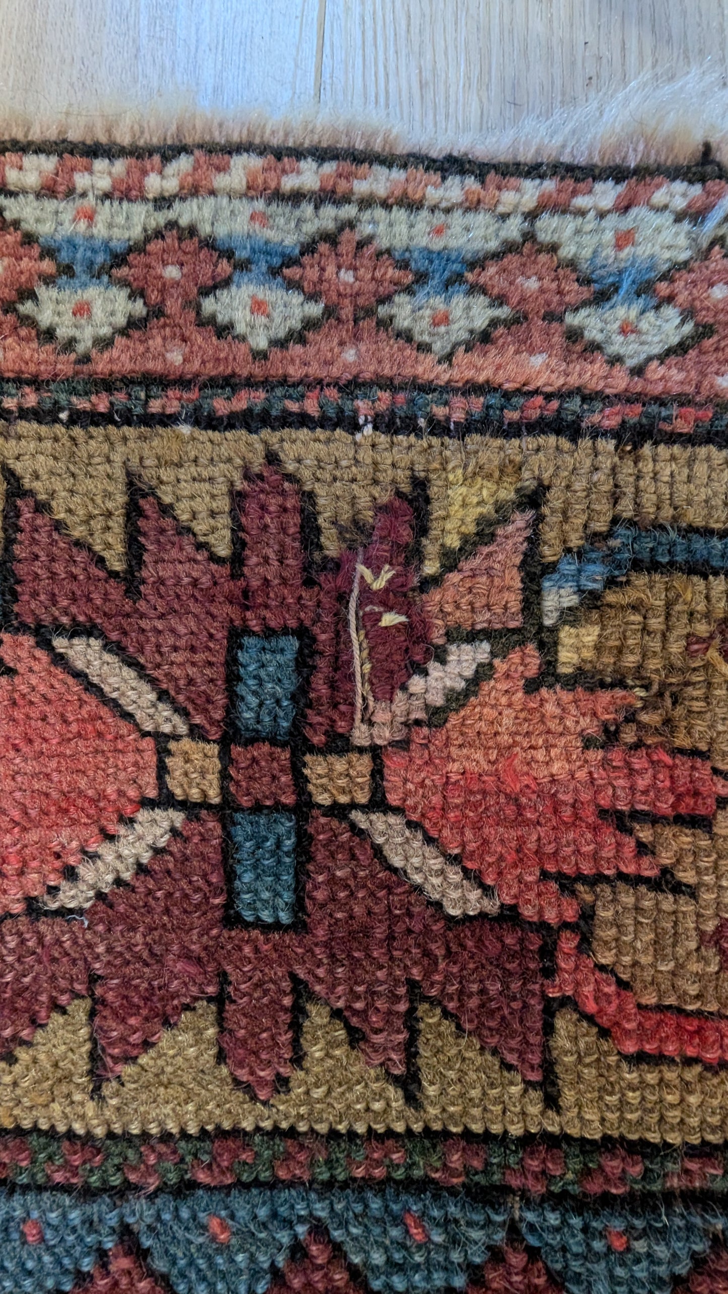 Antique Persian Tribal Rug, 5x10, 'The Signal Pathway'