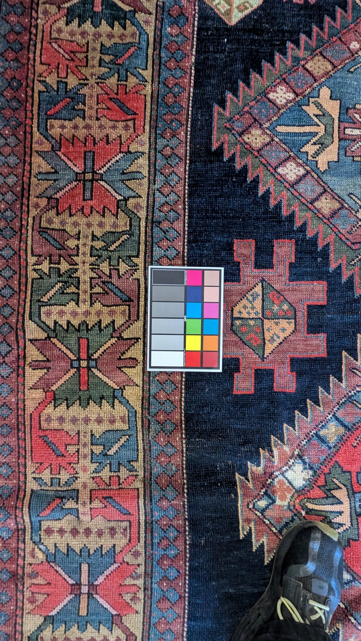 Antique Persian Tribal Rug, 5x10, 'The Signal Pathway'