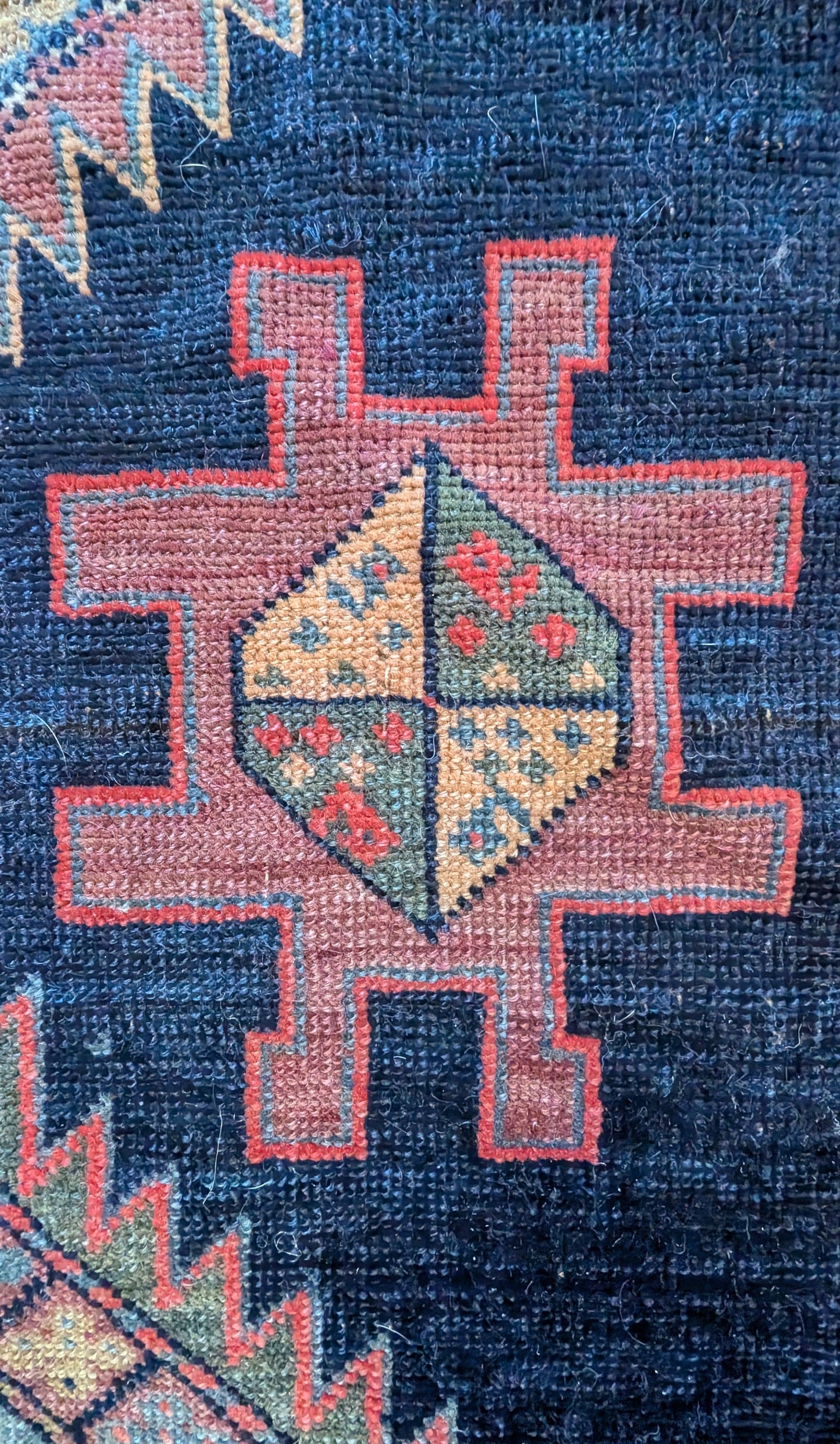 Antique Persian Tribal Rug, 5x10, 'The Signal Pathway'