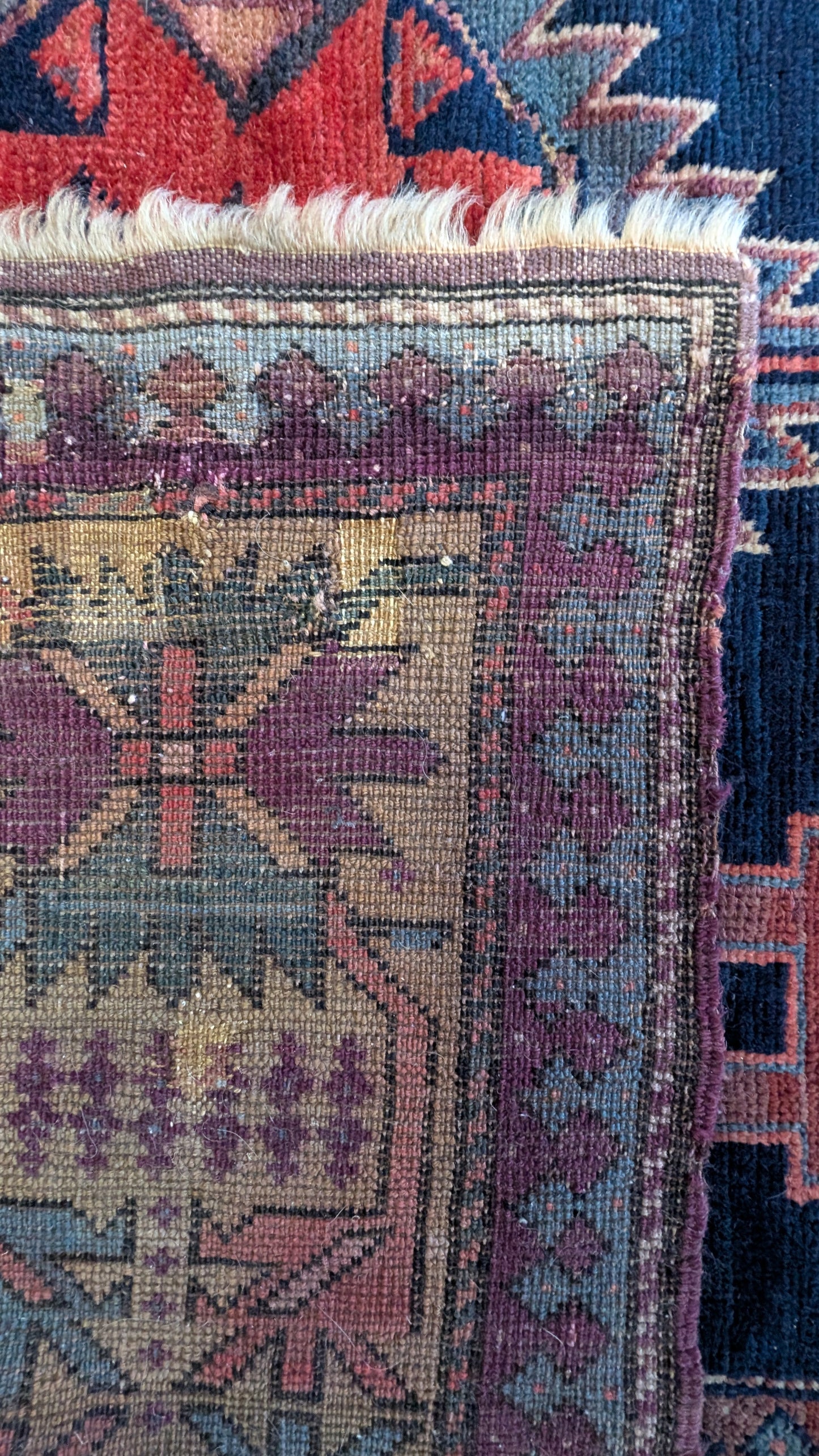 Antique Persian Tribal Rug, 5x10, 'The Signal Pathway'